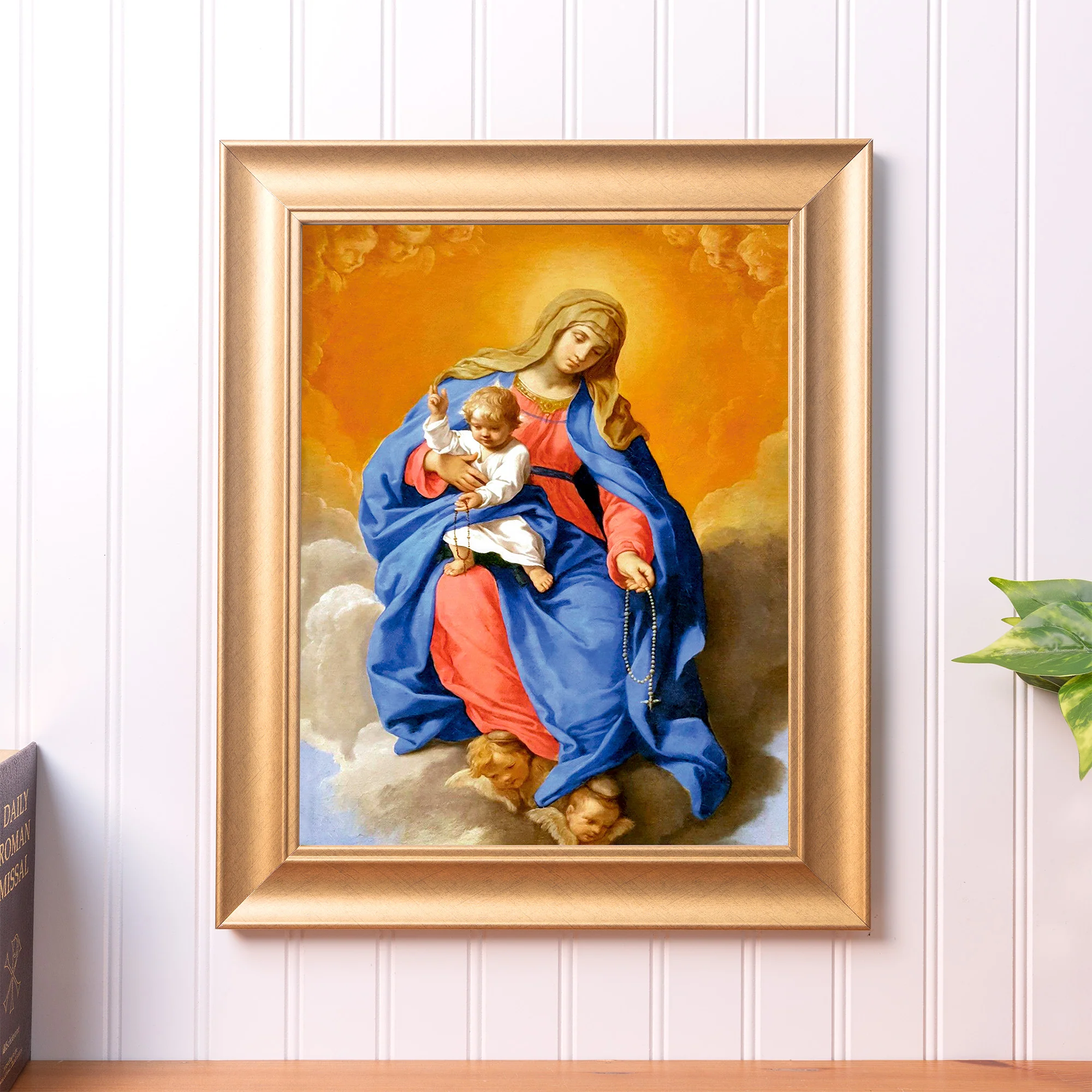 Cantarini Madonna of the Rosary Gold Framed Print - Multiple Sizes - Image 3