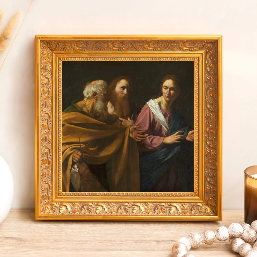 Caravaggio's The Calling of Sts. Peter & Andrew Framed Canvas - Sacred Mini Collection