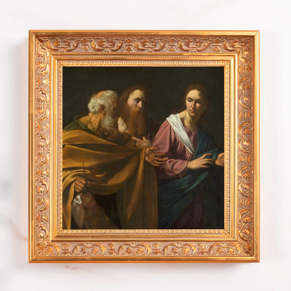 Caravaggio's The Calling of Sts. Peter & Andrew Framed Canvas - Sacred Mini Collection - Image 2