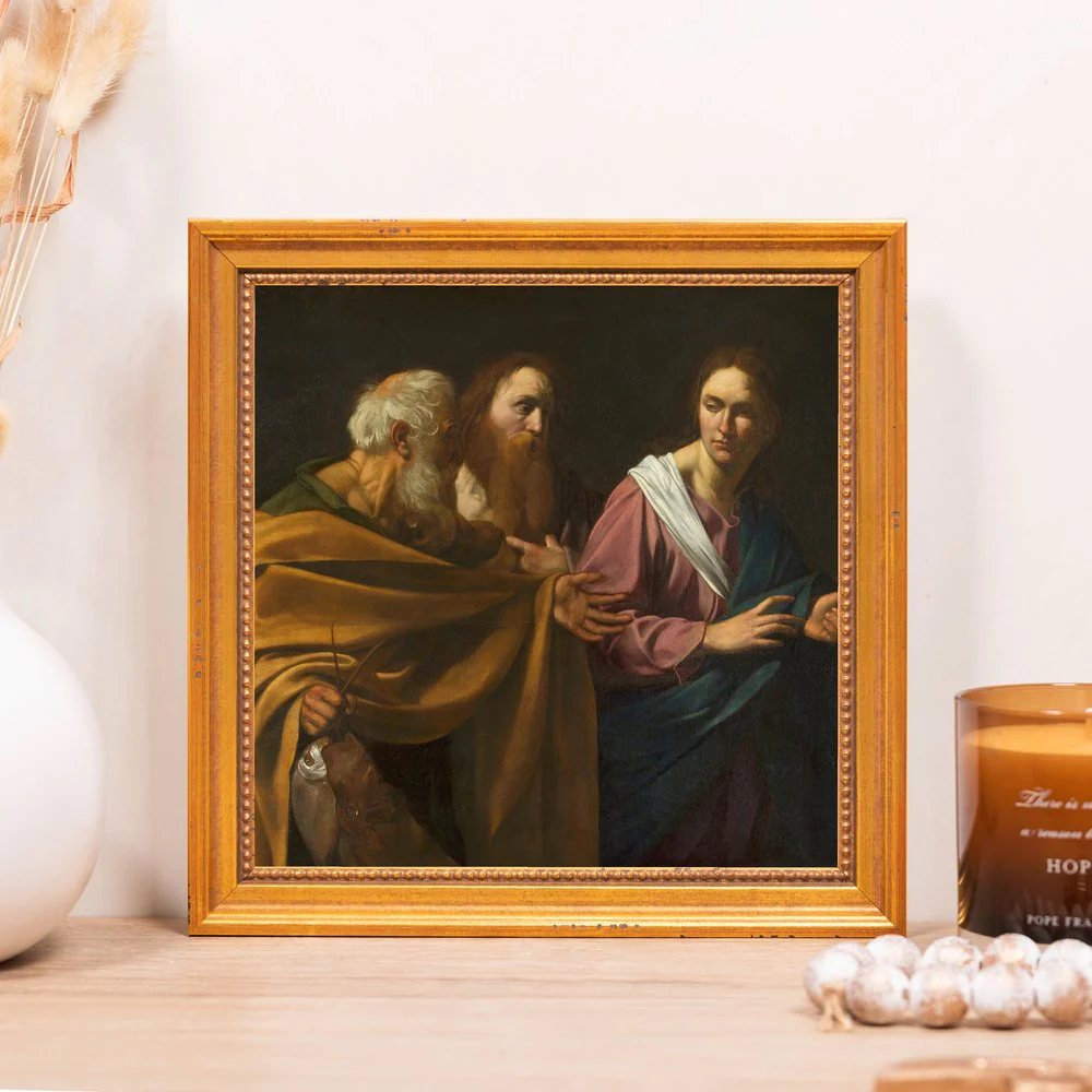 Caravaggio's The Calling of Sts. Peter & Andrew Framed Canvas - Sacred Mini Collection - Image 5