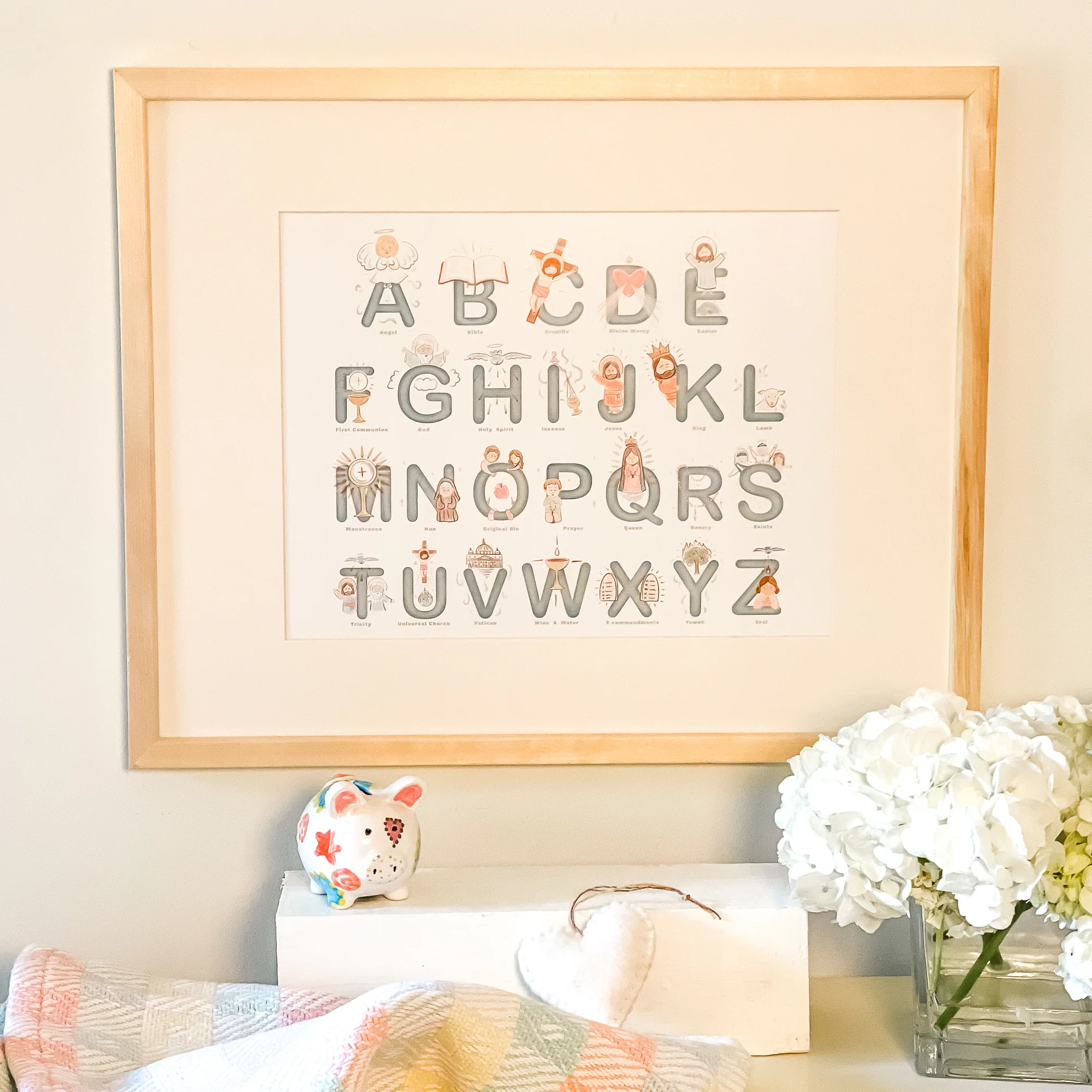 Catholic Alphabet Framed Print - Image 3