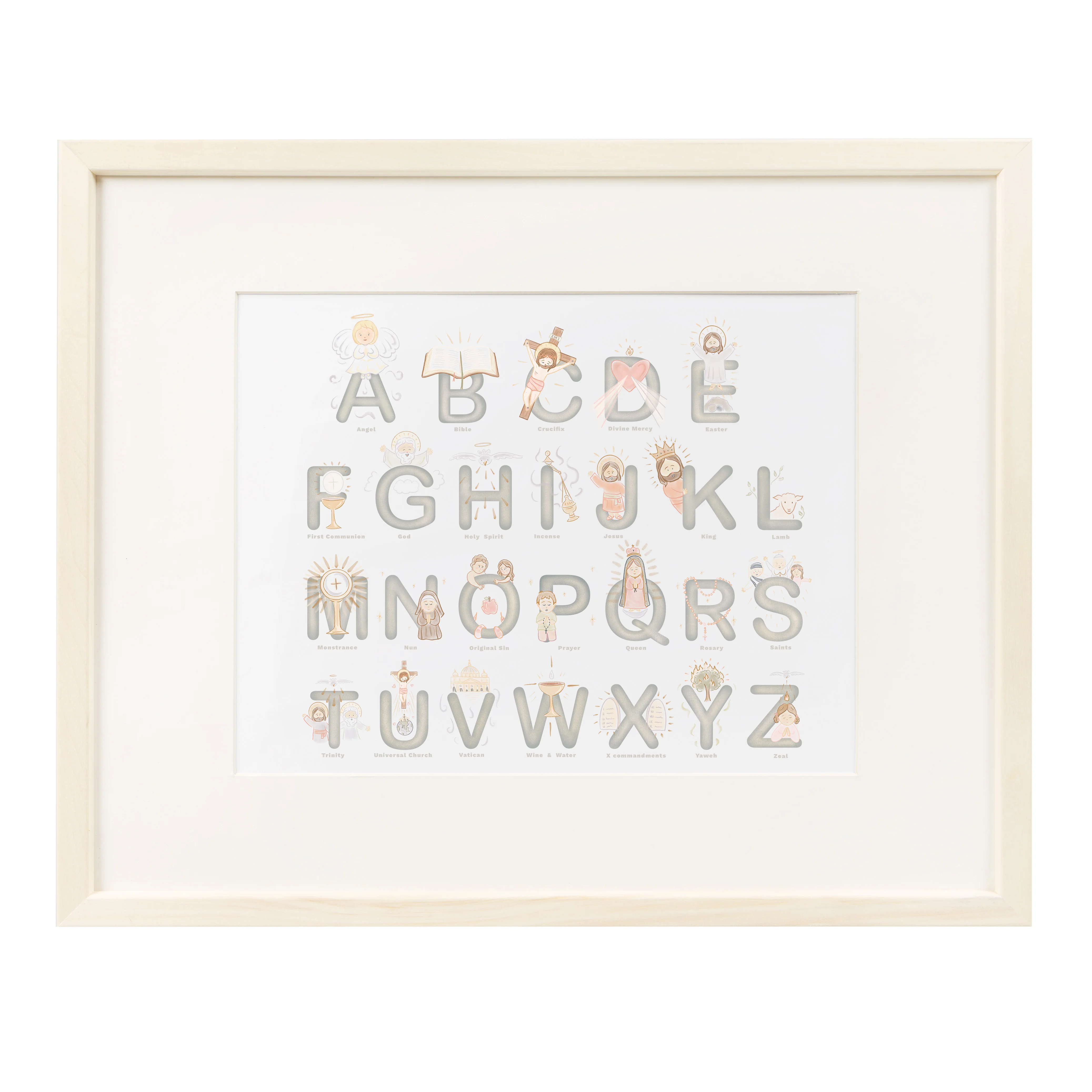 Catholic Alphabet Framed Print - Image 4