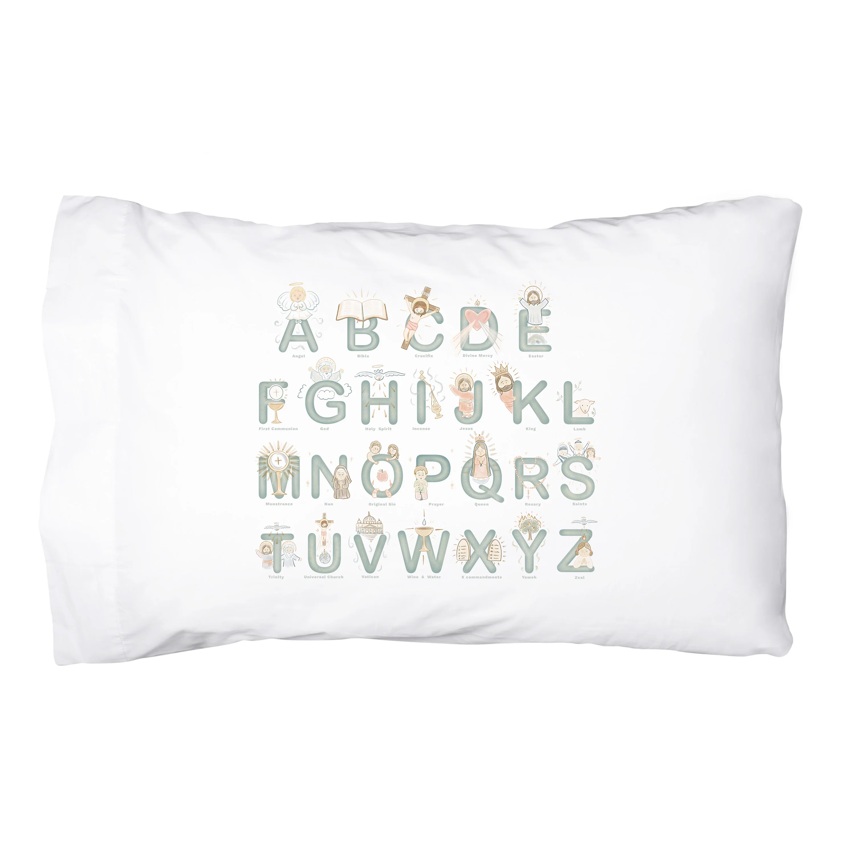 Catholic Alphabet Pillowcase - Image 3