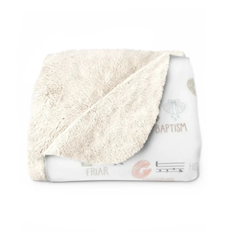 Catholic Alphabet Sherpa Baby Blanket - Image 3