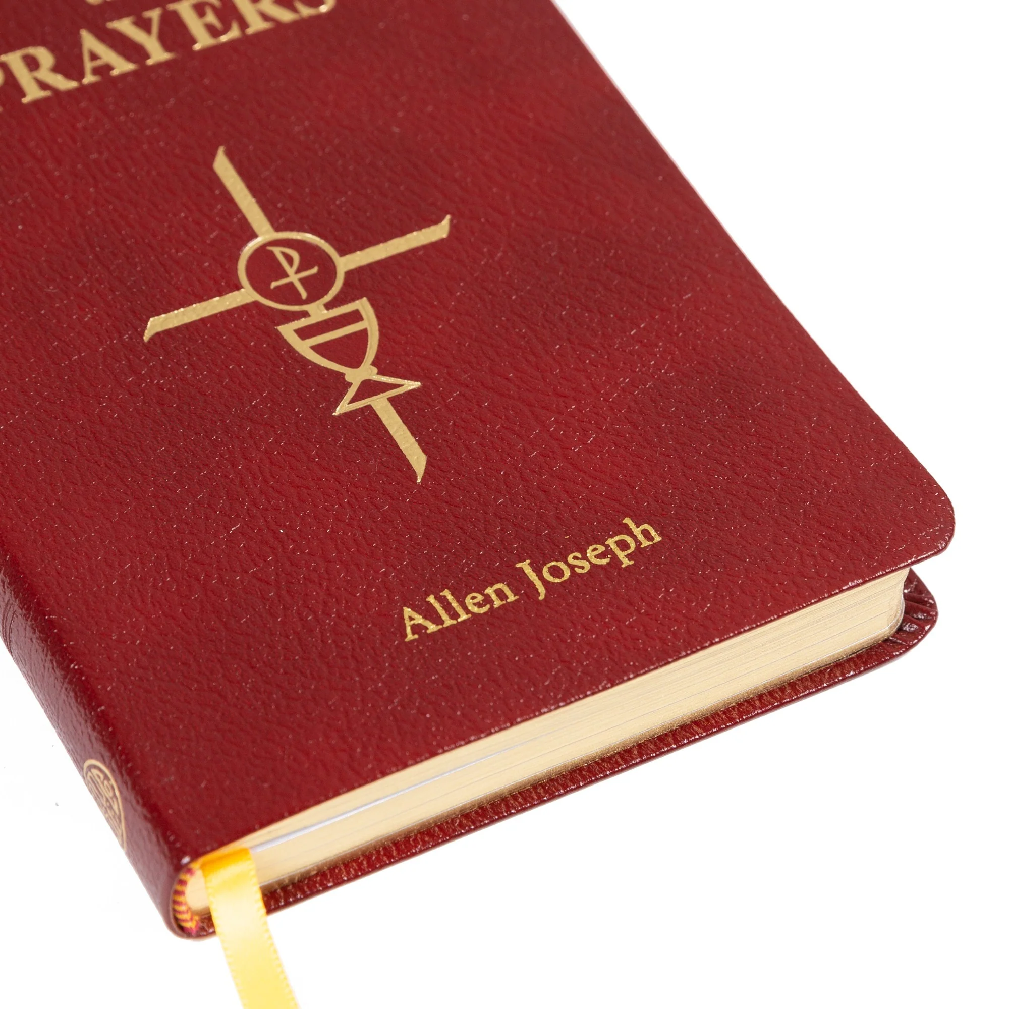 Catholic Book of Prayers-Burgundy Leather - Image 2
