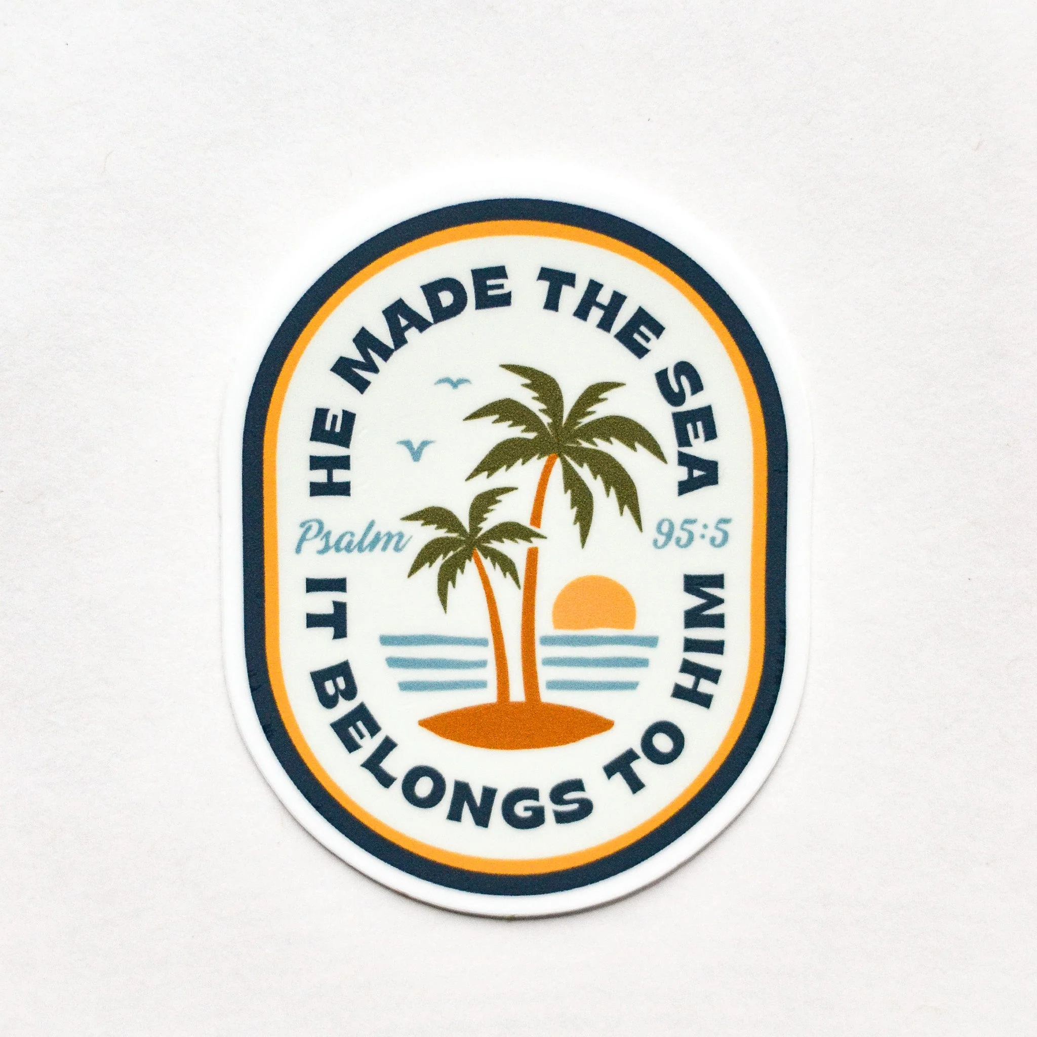 Catholic Coastal Psalm 95 Vinyl Sticker - Image 2