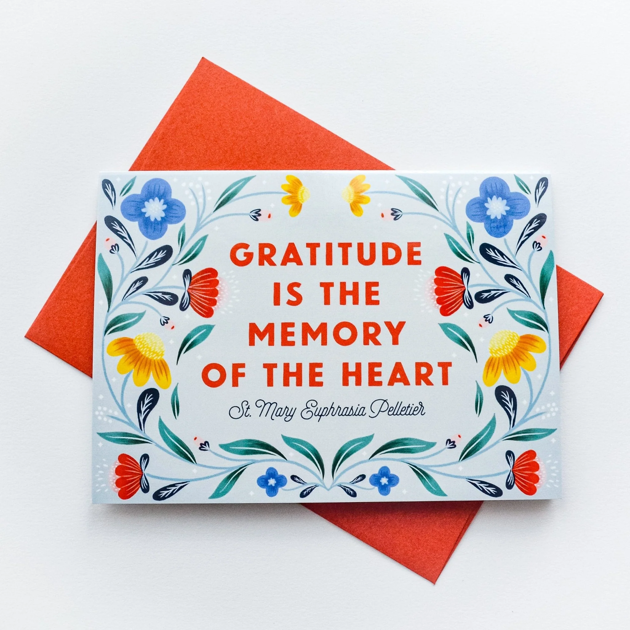Catholic Floral Thank You Card - Image 2