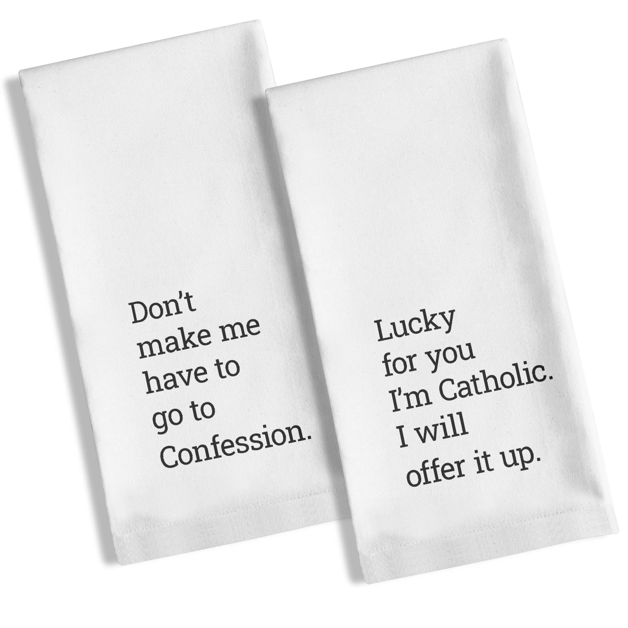 Catholic Humor Dish Towels - Set of 2 - Image 2