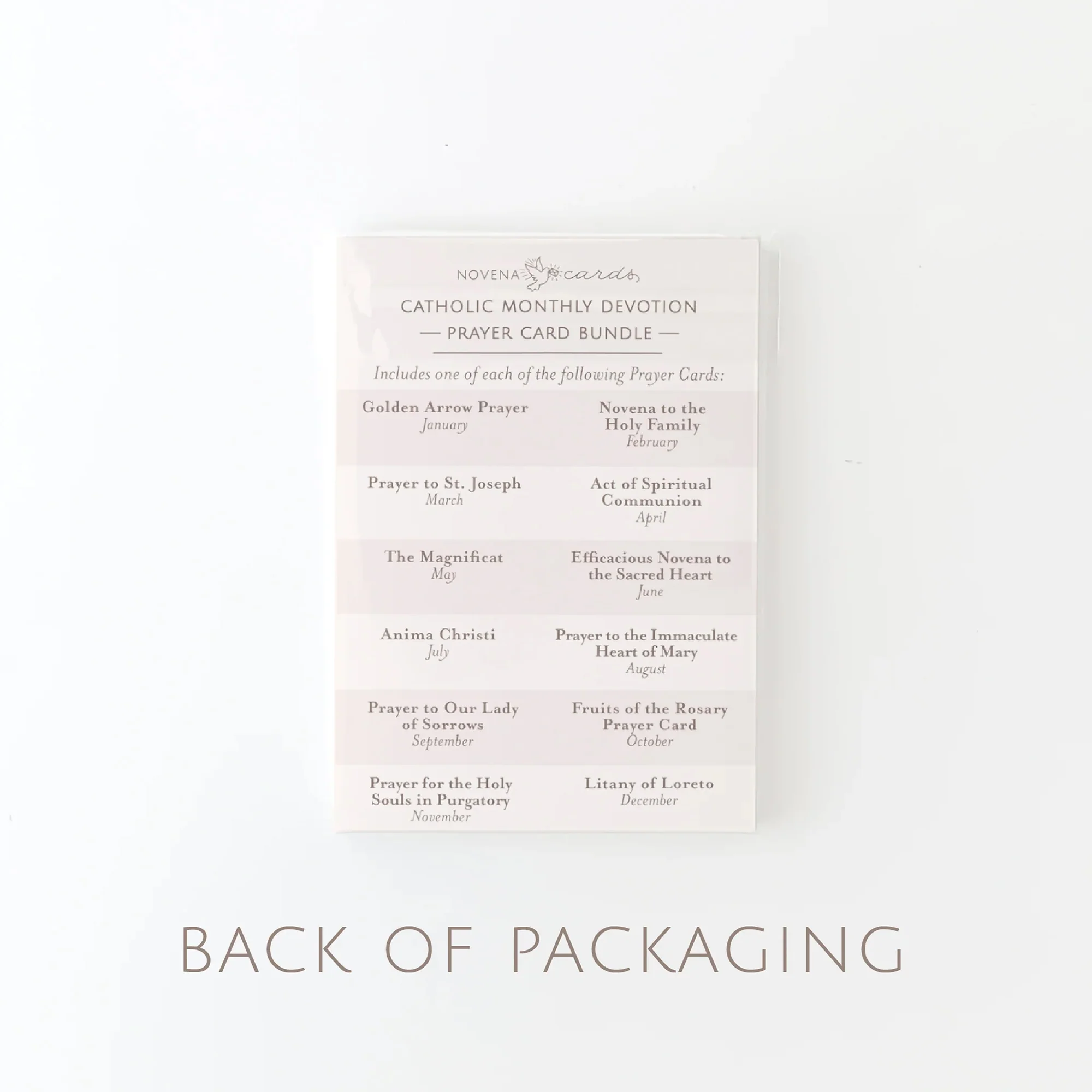 Catholic Monthly Devotions Prayer Card Bundle (12 Cards) - Image 7
