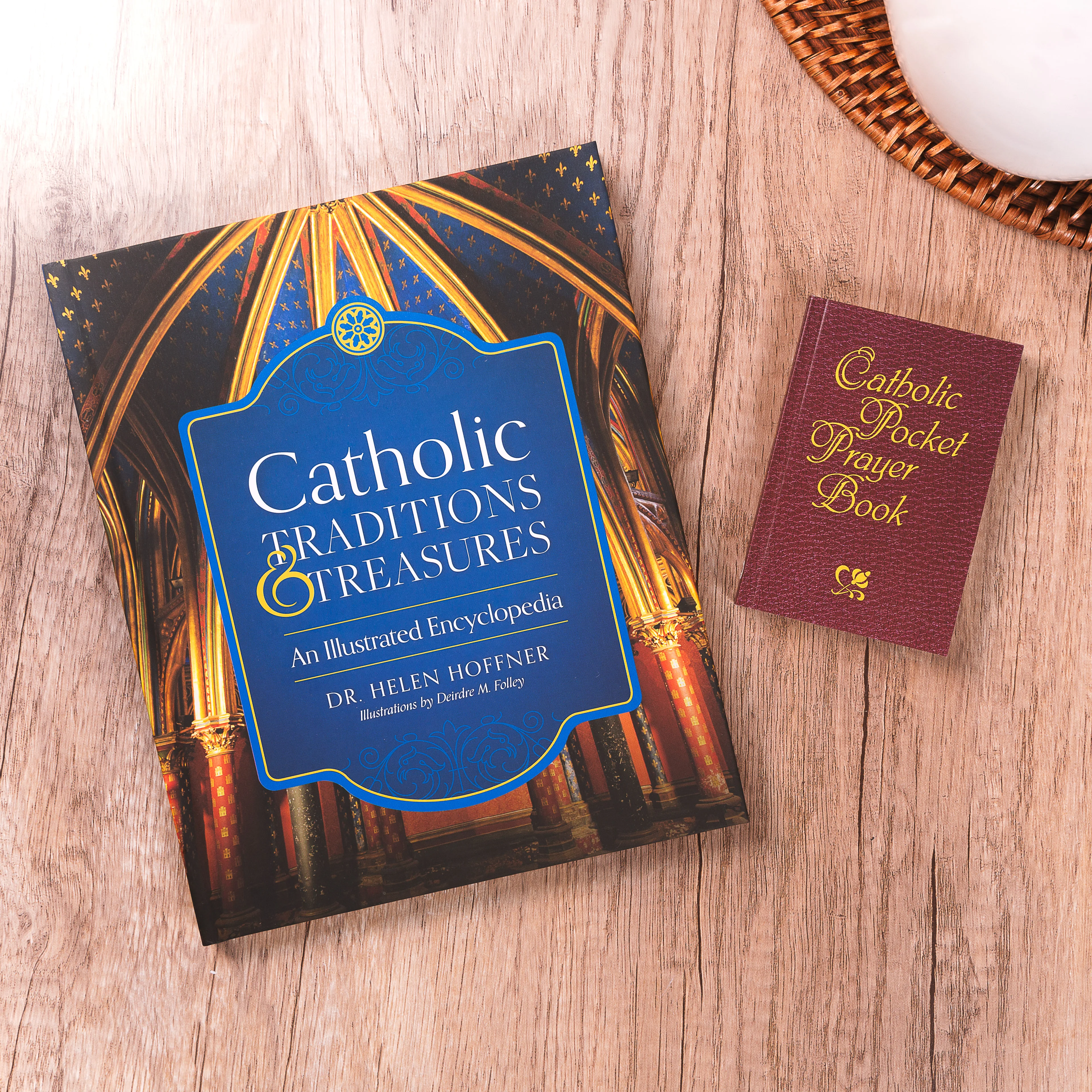 Catholic Traditions and Treasures: An Illustrated Encyclopedia & Catholic Pocket Prayer Book (2 Book Set)