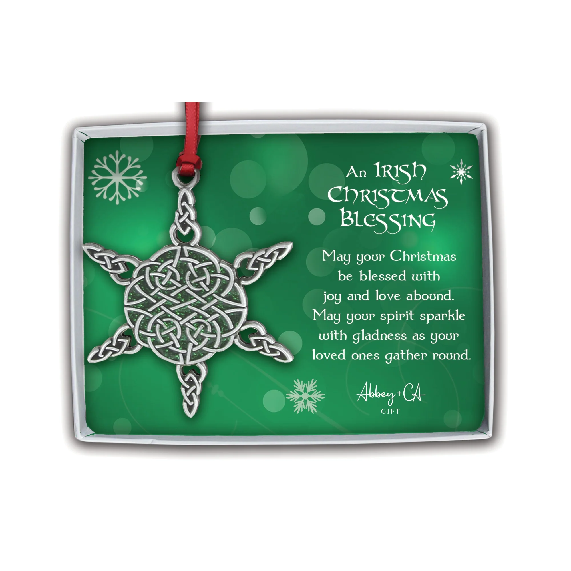Celtic Snowflake Christmas Ornament