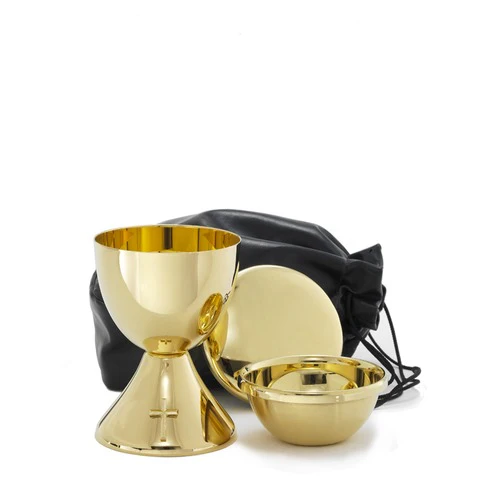 Chalice, Bowl, and Paten Communion Travel Set