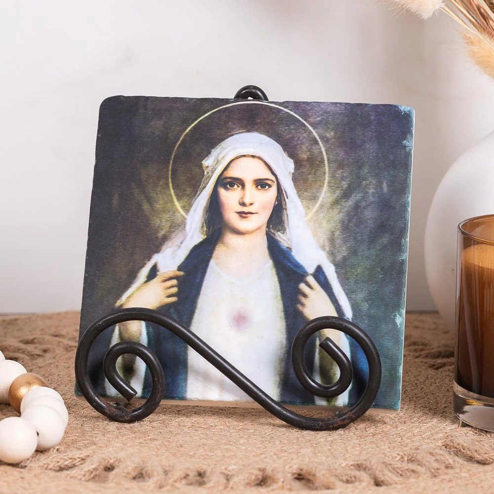 Chambers Immaculate Heart of Mary Tumbled Stone Tile - 6" x 6"