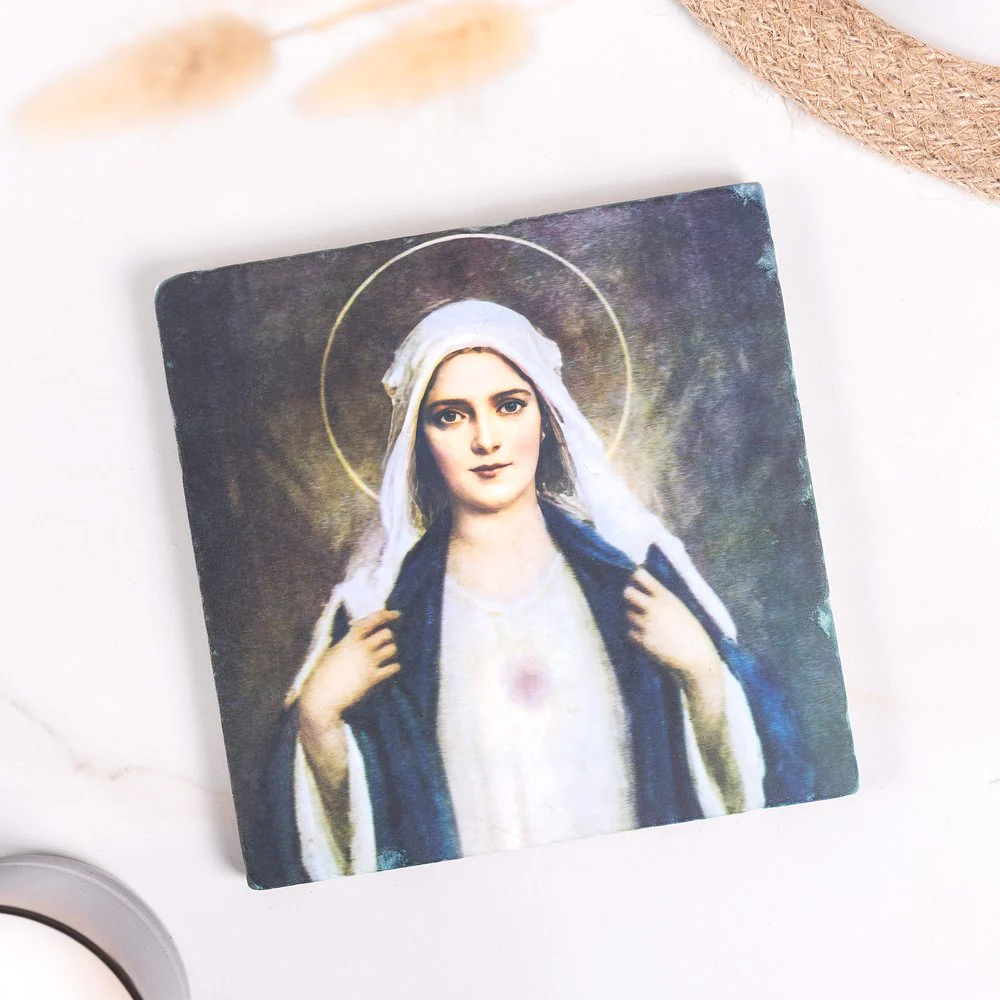 Chambers Immaculate Heart of Mary Tumbled Stone Tile - 6" x 6" - Image 2