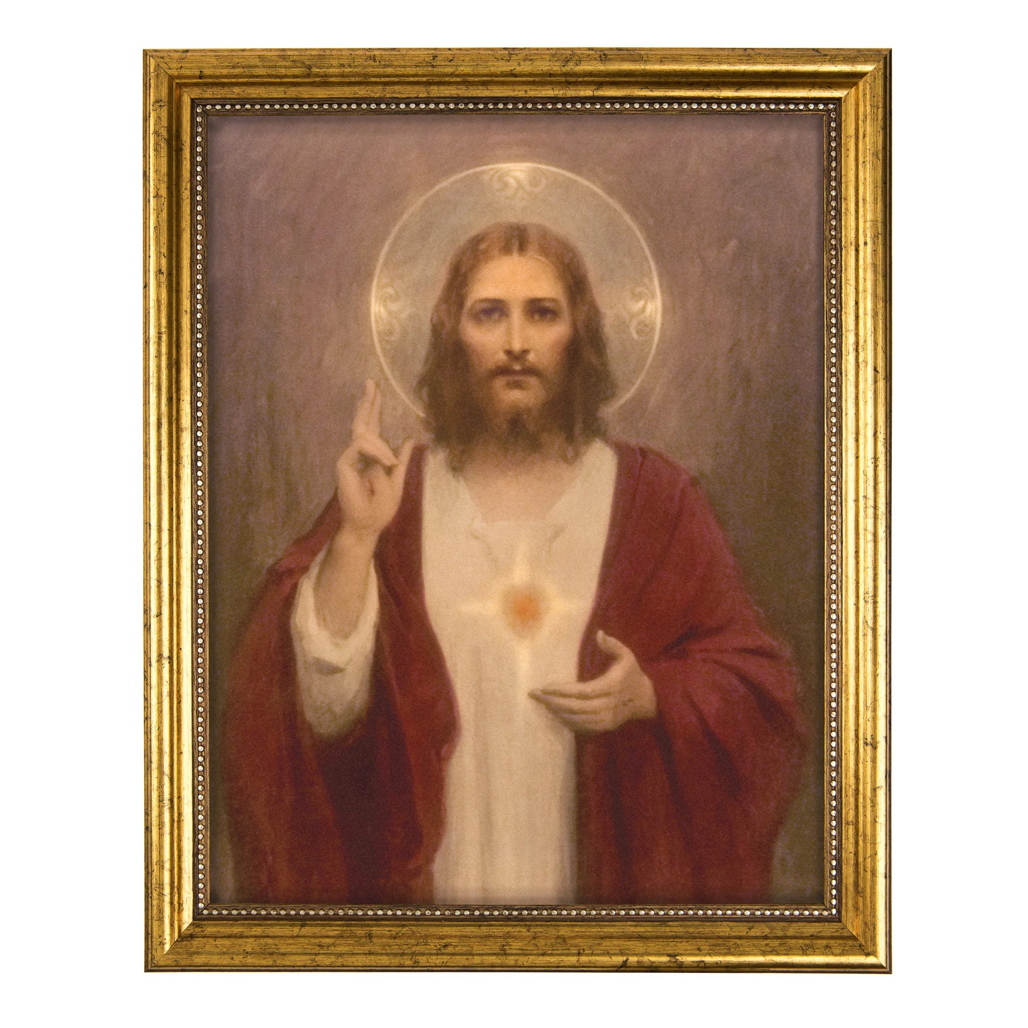 Chambers Sacred Heart Gold Framed Print - Multiple Sizes - Image 3