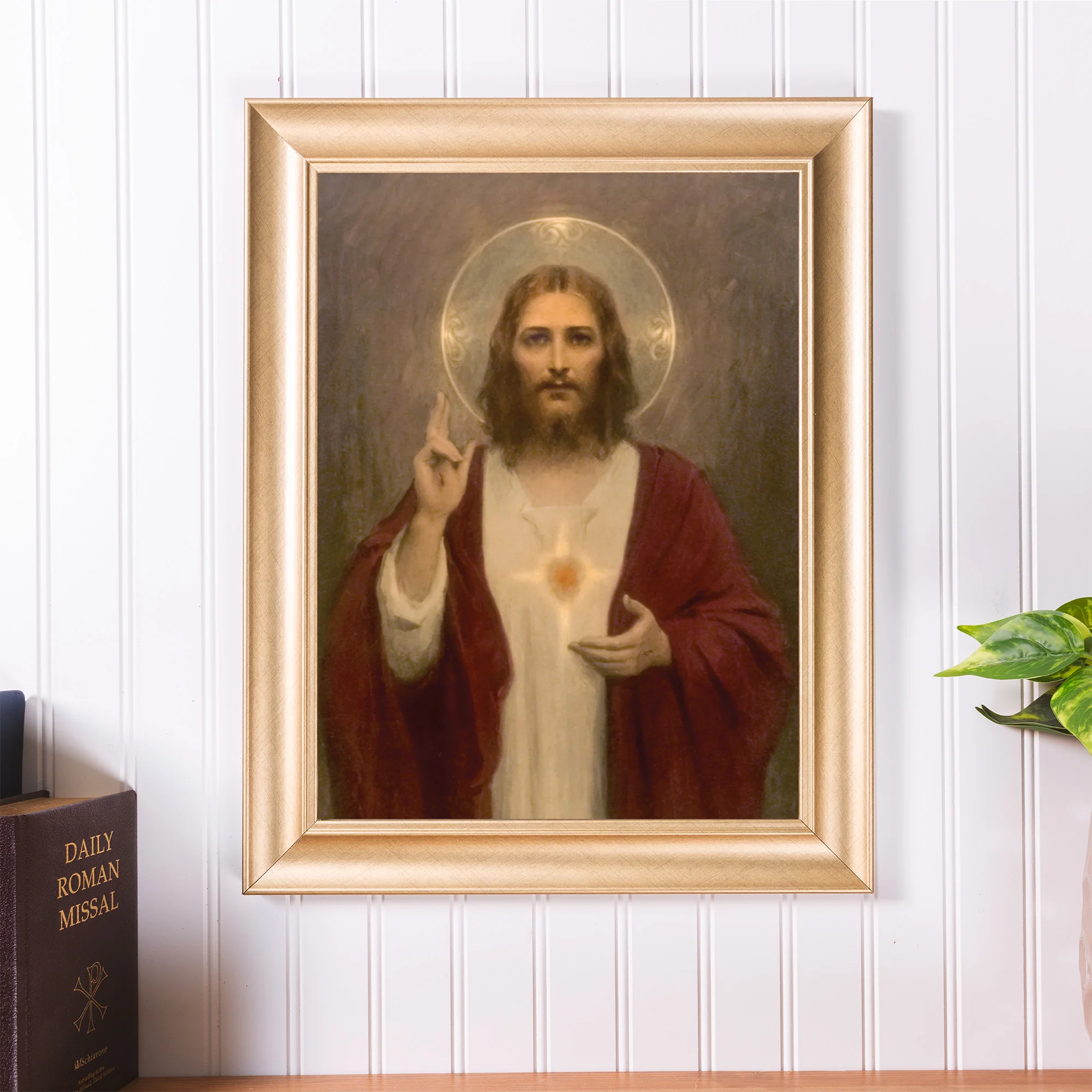 Chambers Sacred Heart Gold Framed Print - Multiple Sizes - Image 8