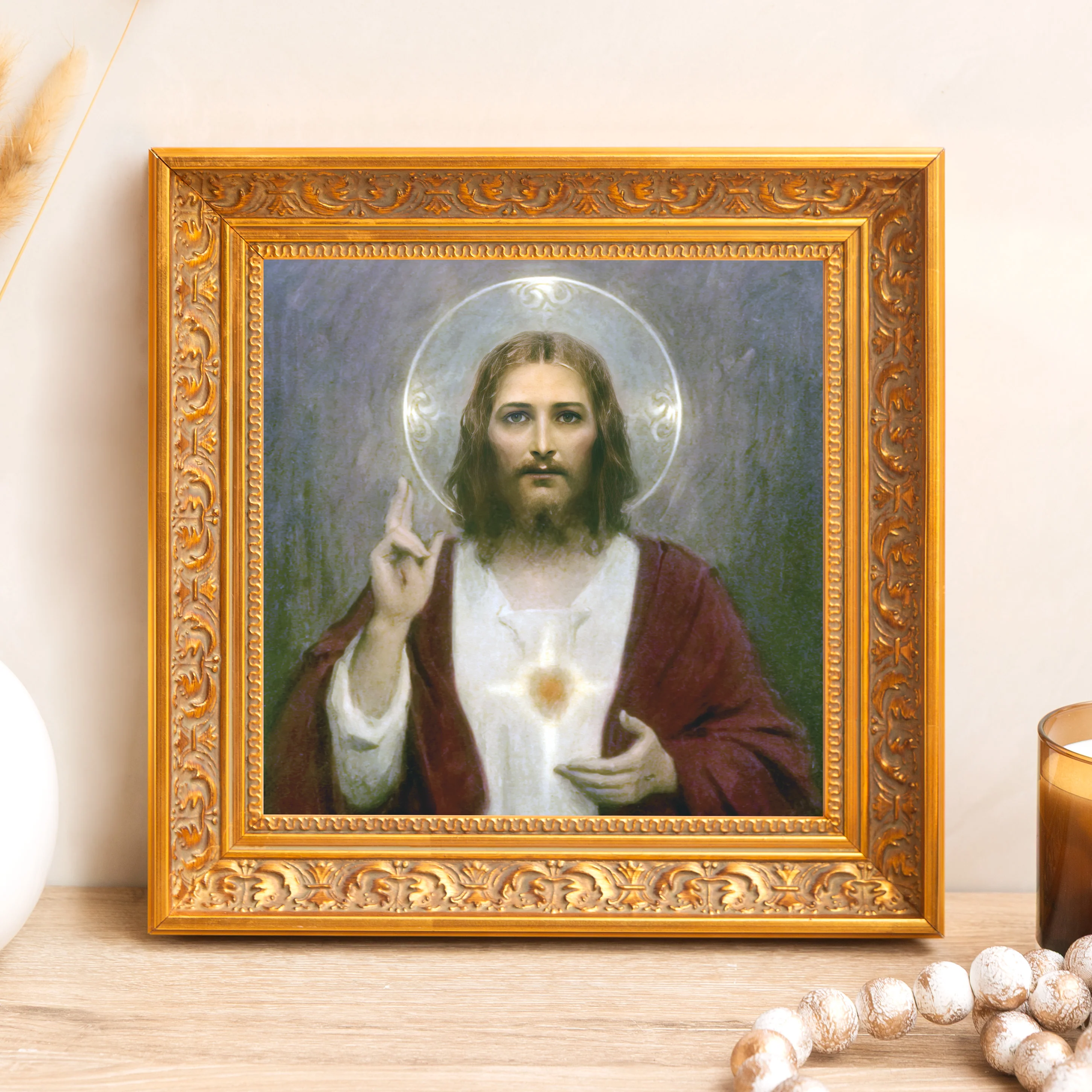 Chambers Sacred Heart of Jesus Framed Canvas - Sacred Mini Collection