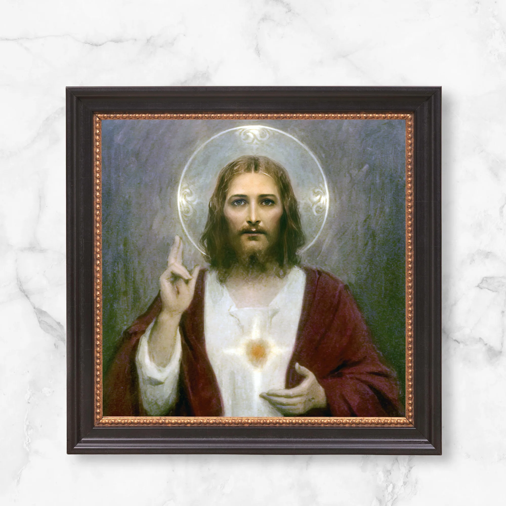 Chambers Sacred Heart of Jesus Framed Canvas - Sacred Mini Collection - Image 10
