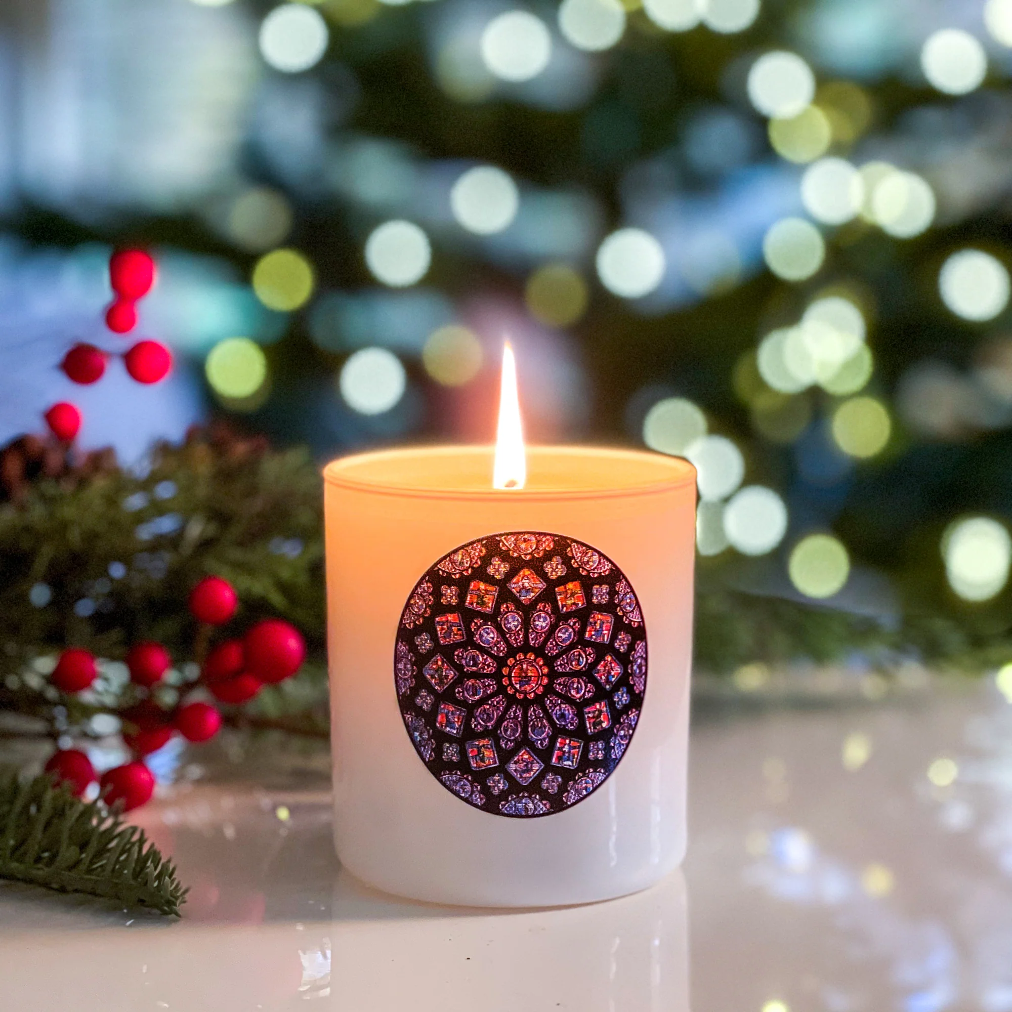 Chartres Cathedral North Rose Window Candle - Image 2