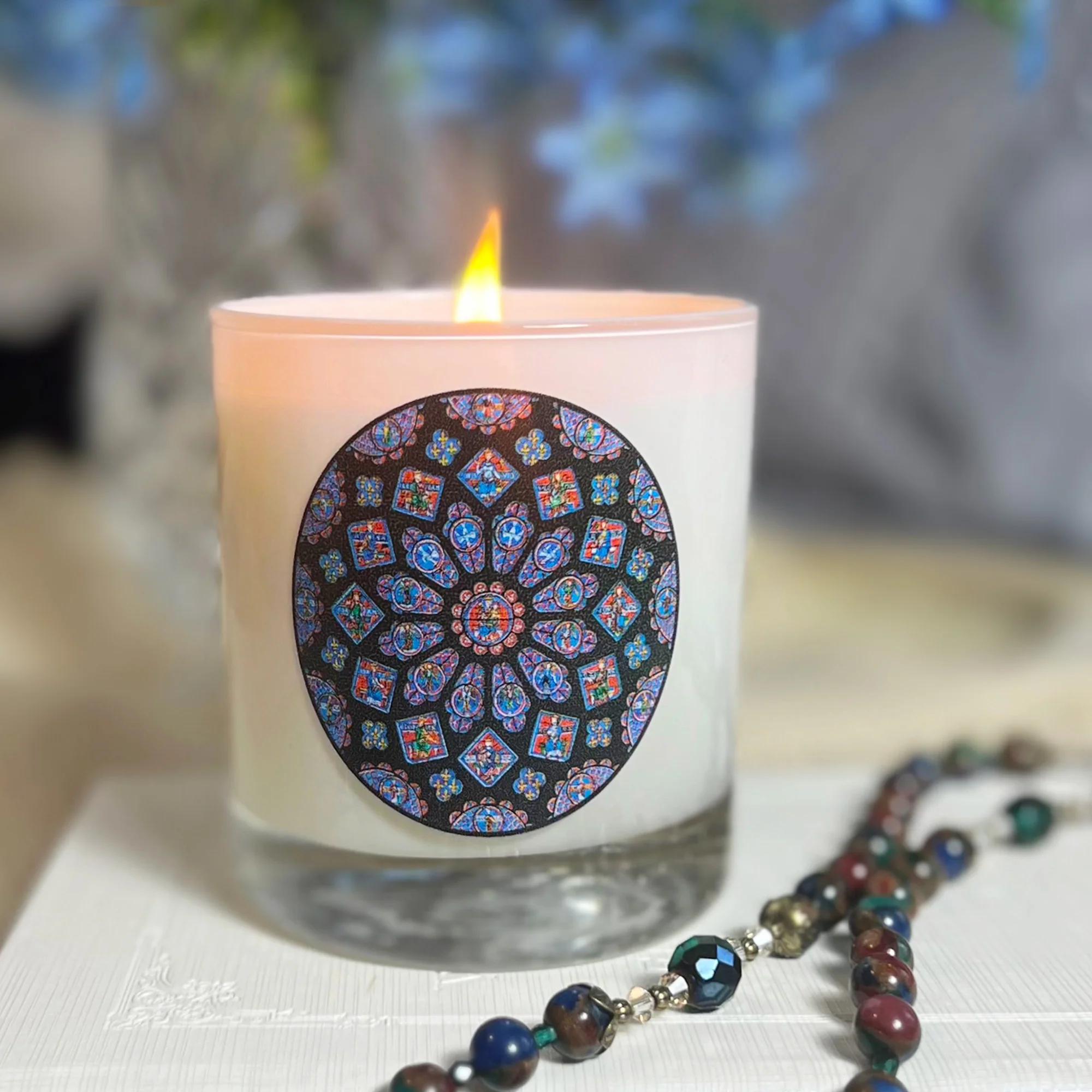 Chartres Cathedral North Rose Window Candle - Image 3