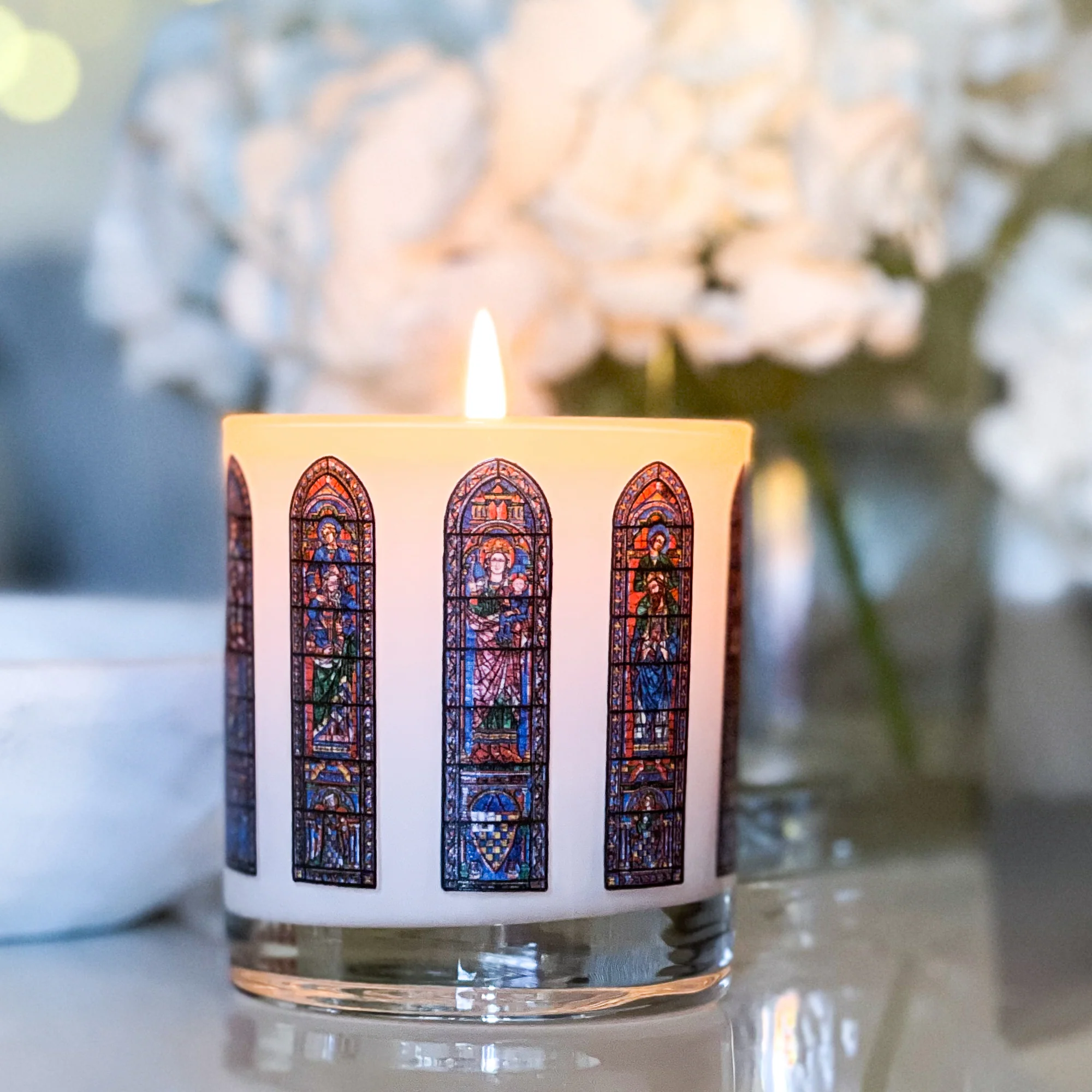 Chartres Cathedral Stained Glass Windows Candle - Image 3