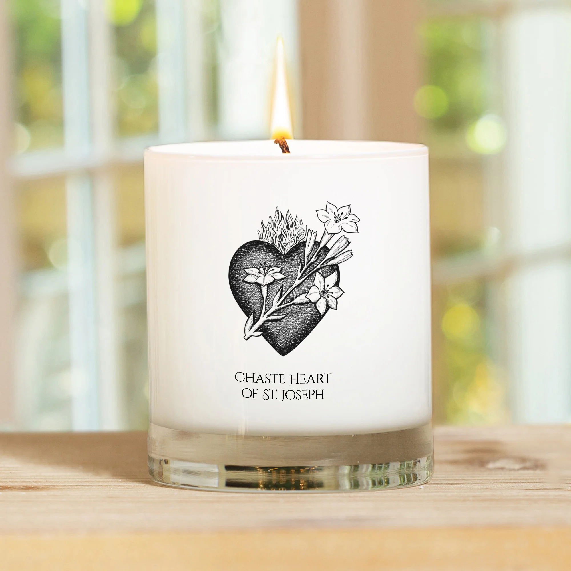 Chaste Heart of St. Joseph Candle - Image 2