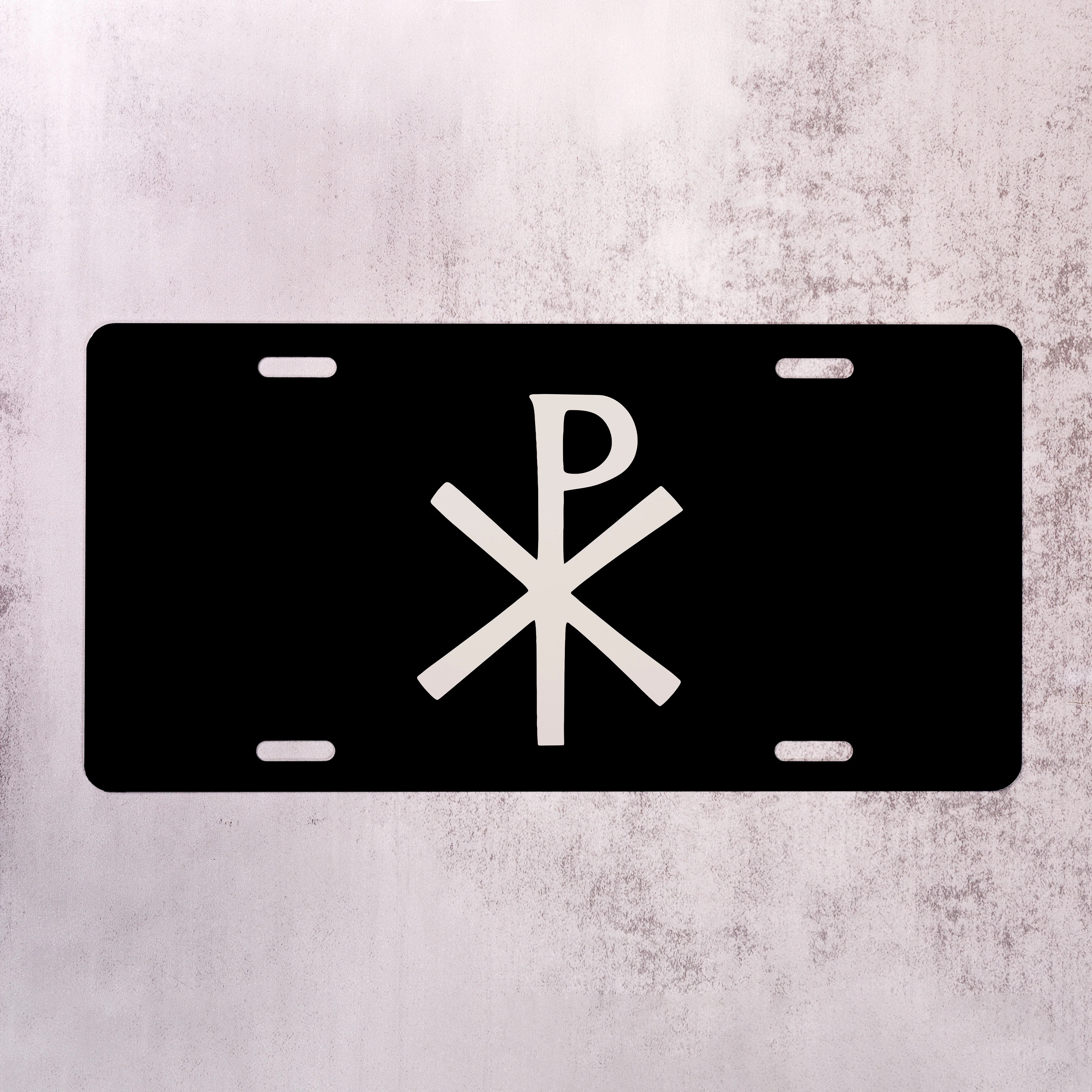 Chi Rho License Plate