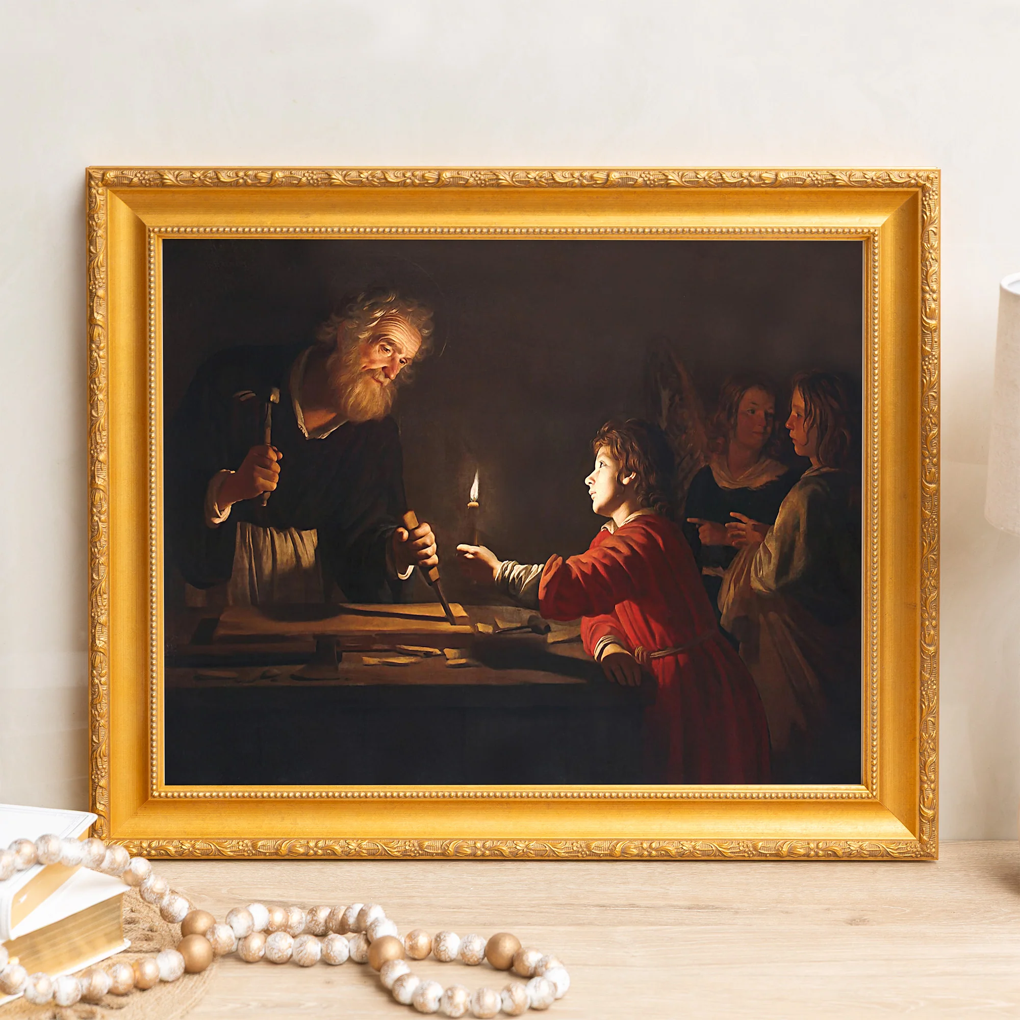 Childhood of Christ Framed Canvas - Sacred Signature Collection - Image 3