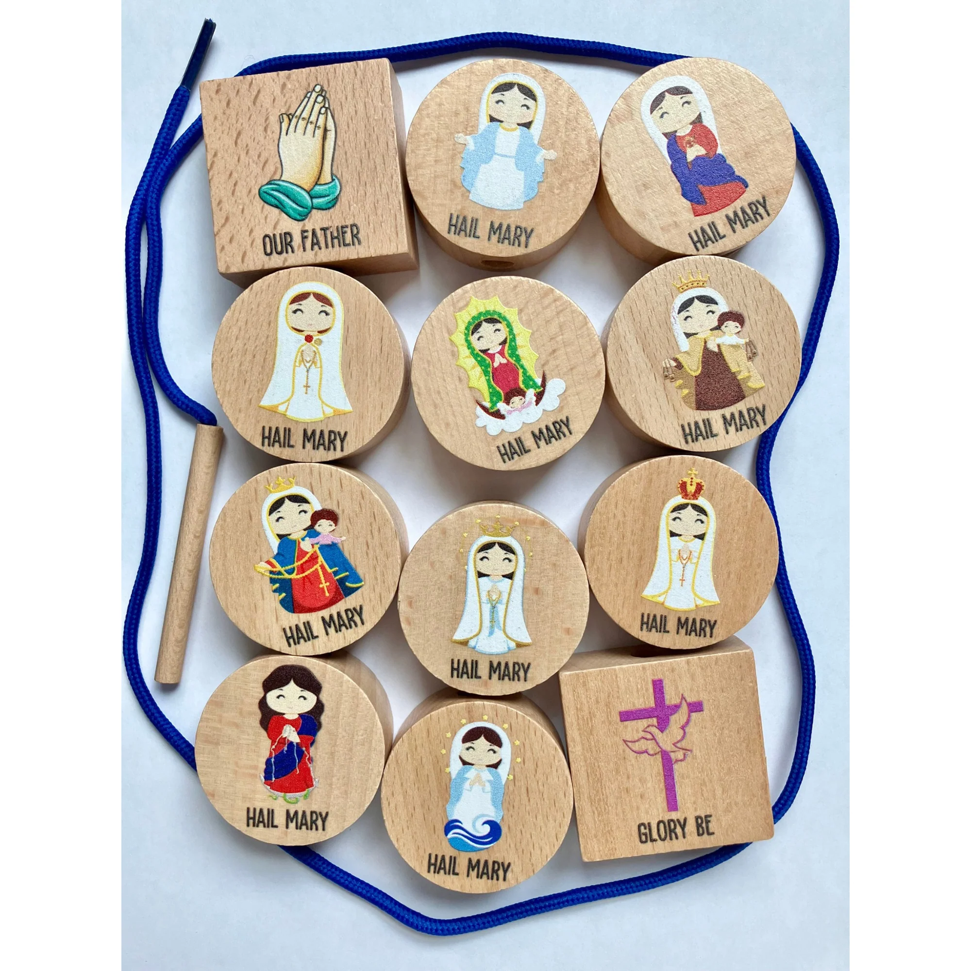 Children's String Blocks Rosary Bead Stringing Kit