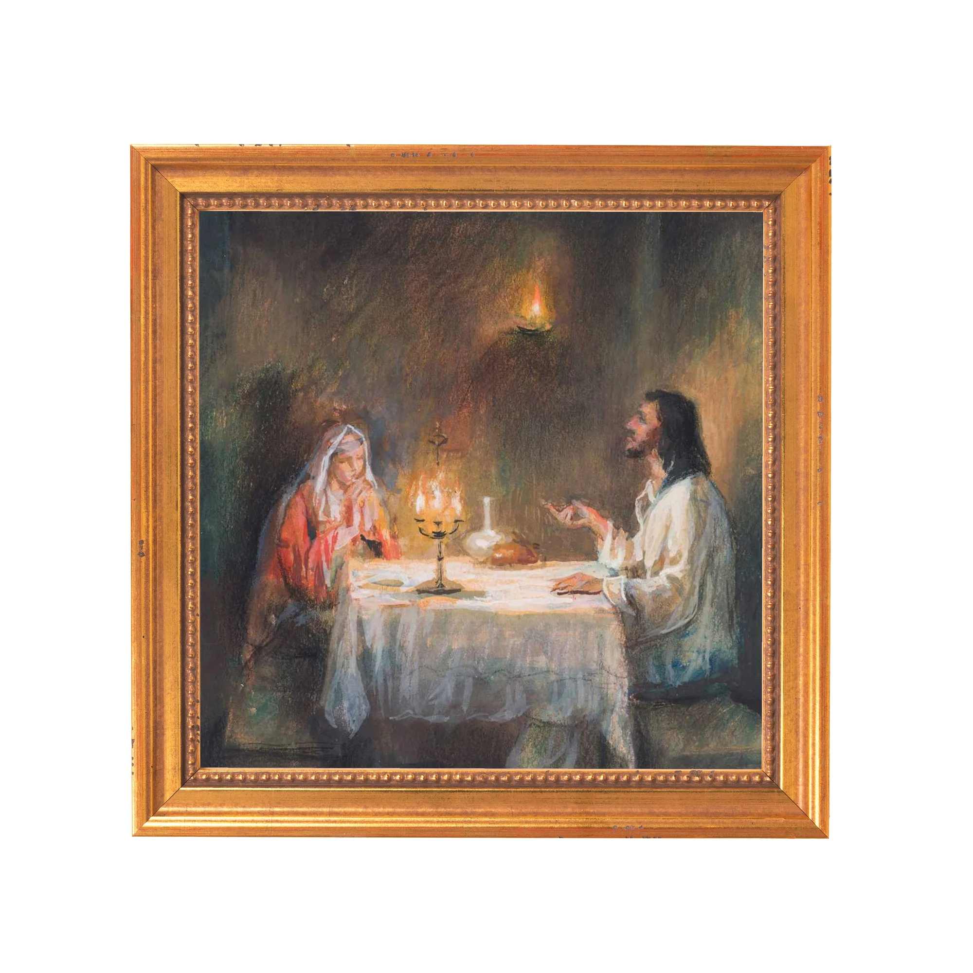 Christ at the Home of Mary & Martha Framed Canvas - Sacred Mini Collection - Image 10