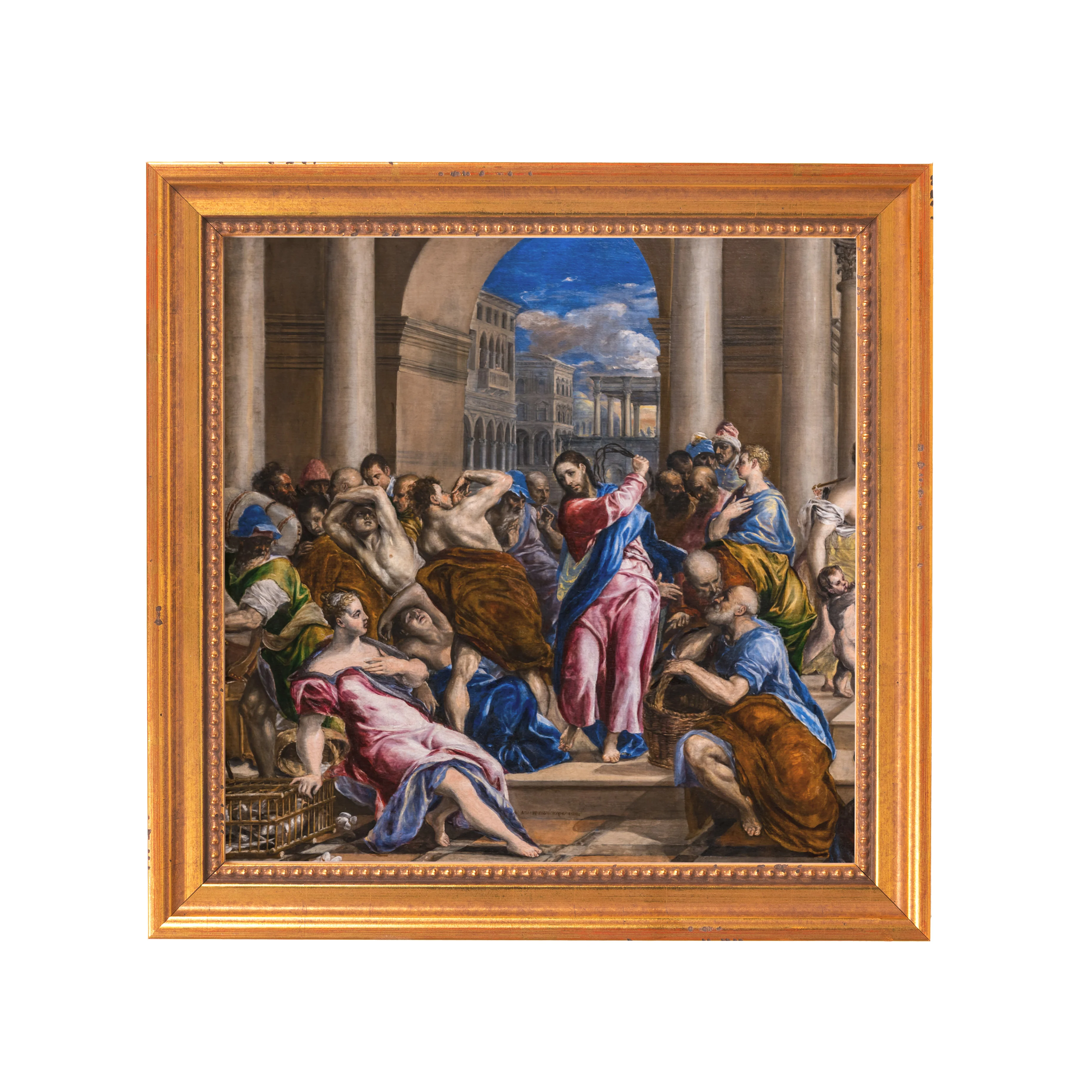 Christ Driving the Money Changers from the Temple Framed Canvas - Sacred Mini Collection - Image 7