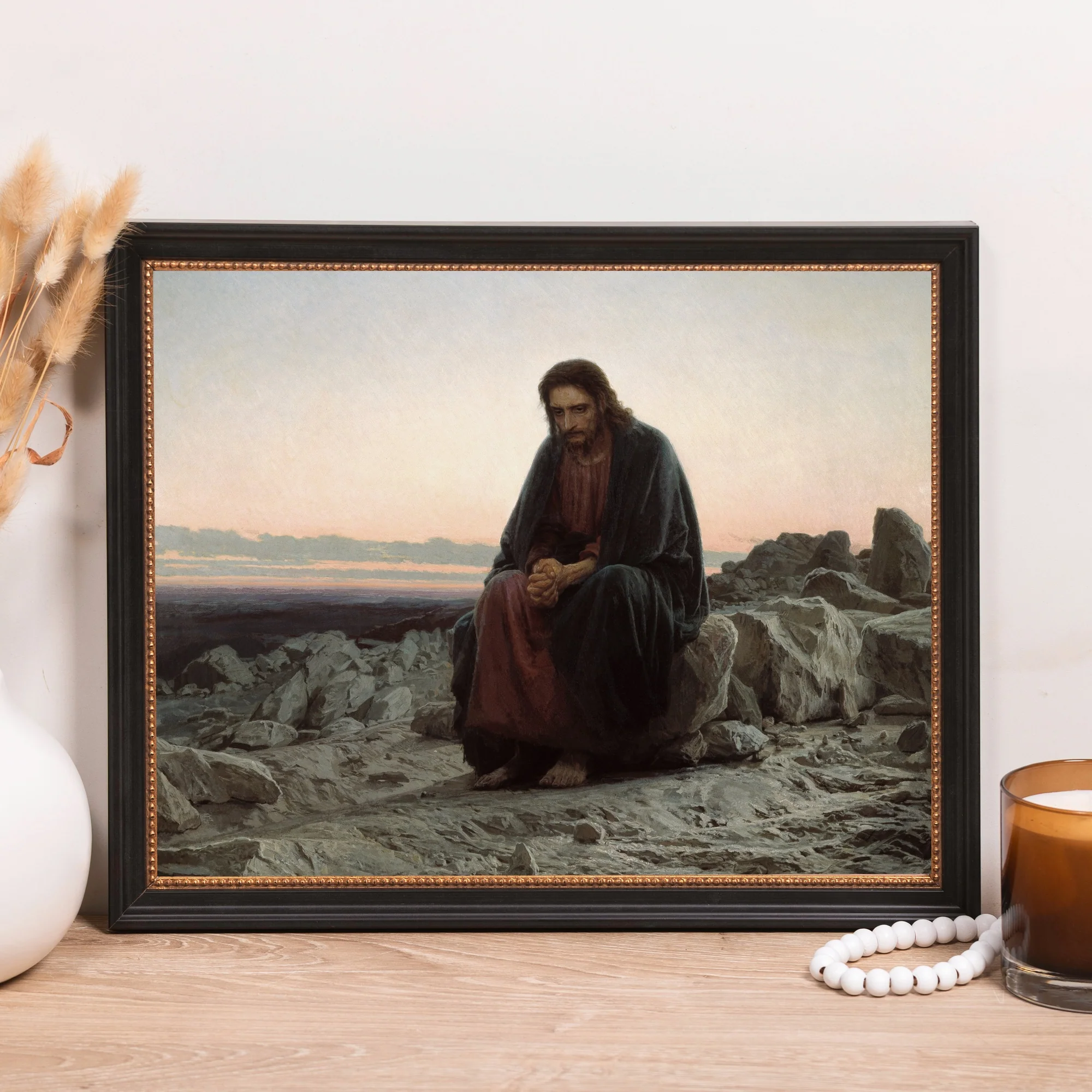 Christ in the Desert Framed Canvas - Sacred Classics Collection - Image 10