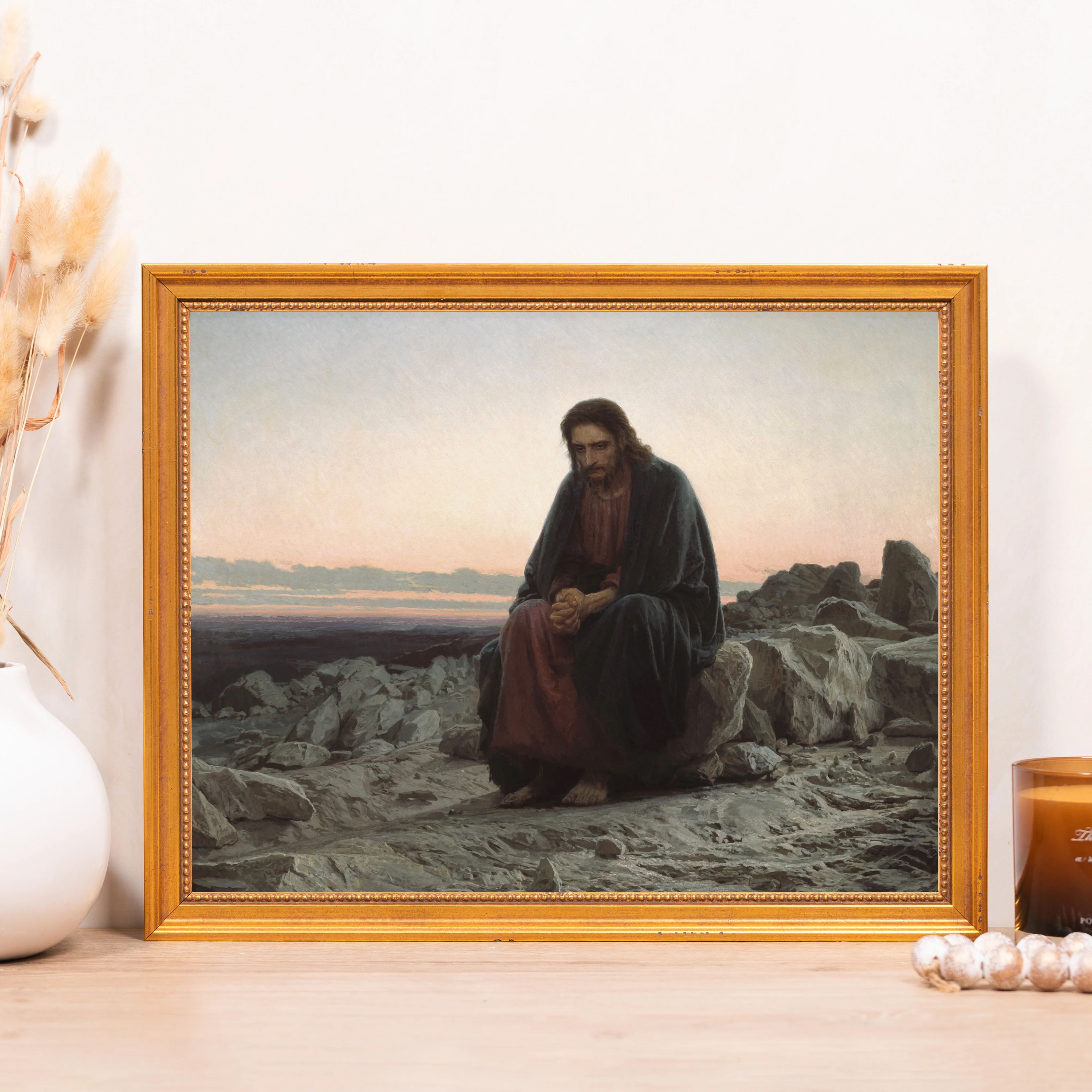 Christ in the Desert Framed Canvas - Sacred Classics Collection - Image 4