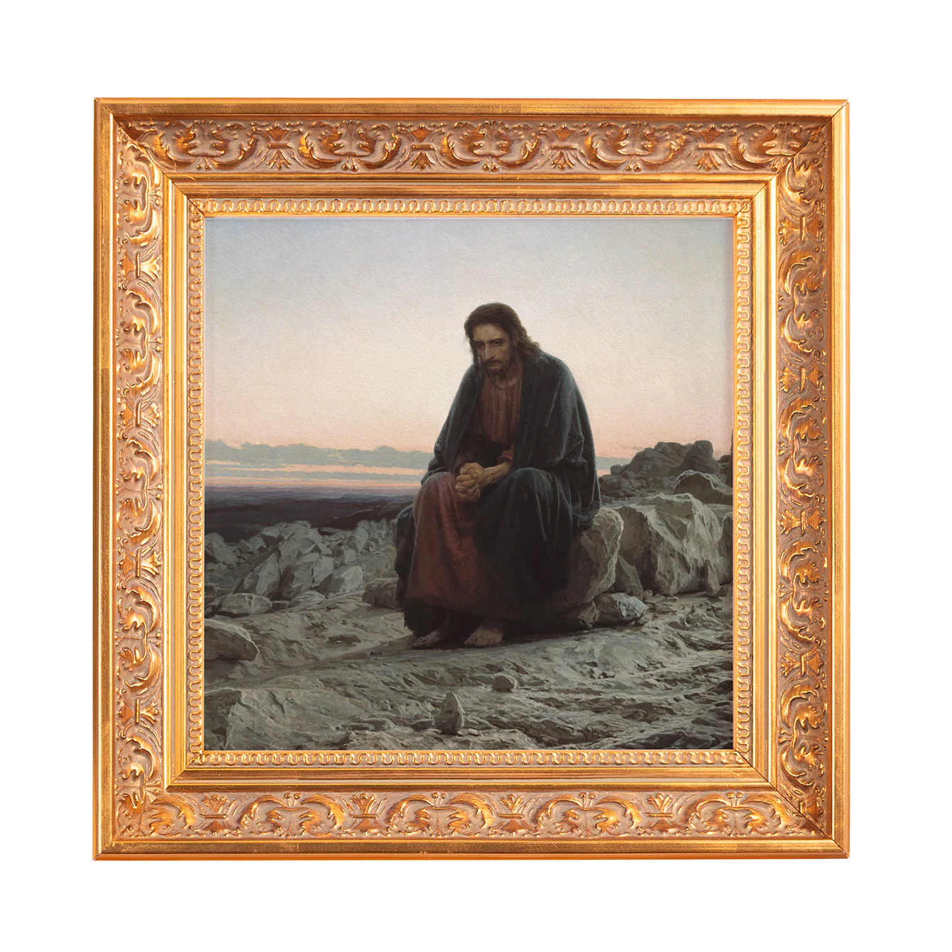 Christ in the Desert Framed Canvas - Sacred Mini Collection - Image 3