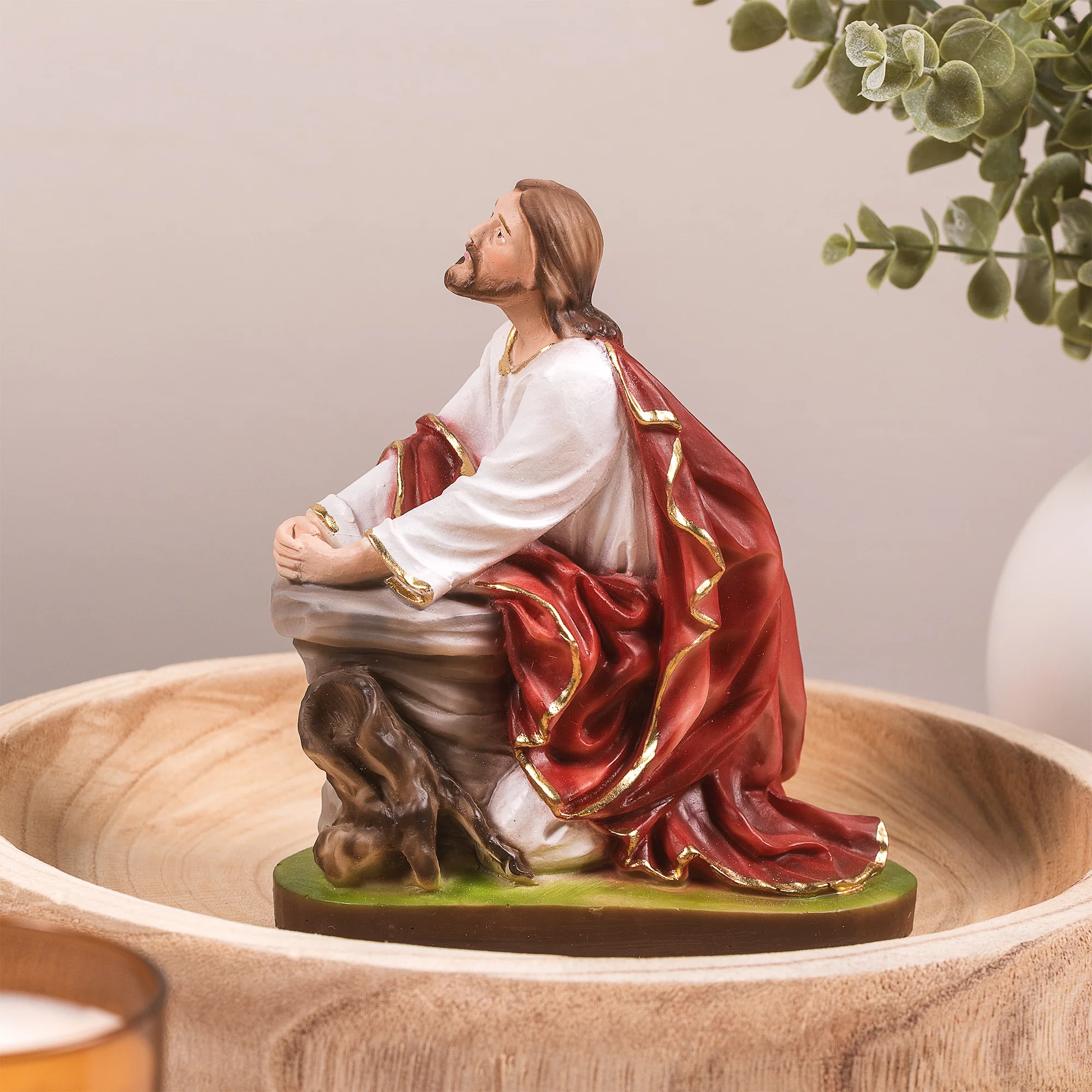 Christ in the Garden Statue - Ivory or Painted - Image 2
