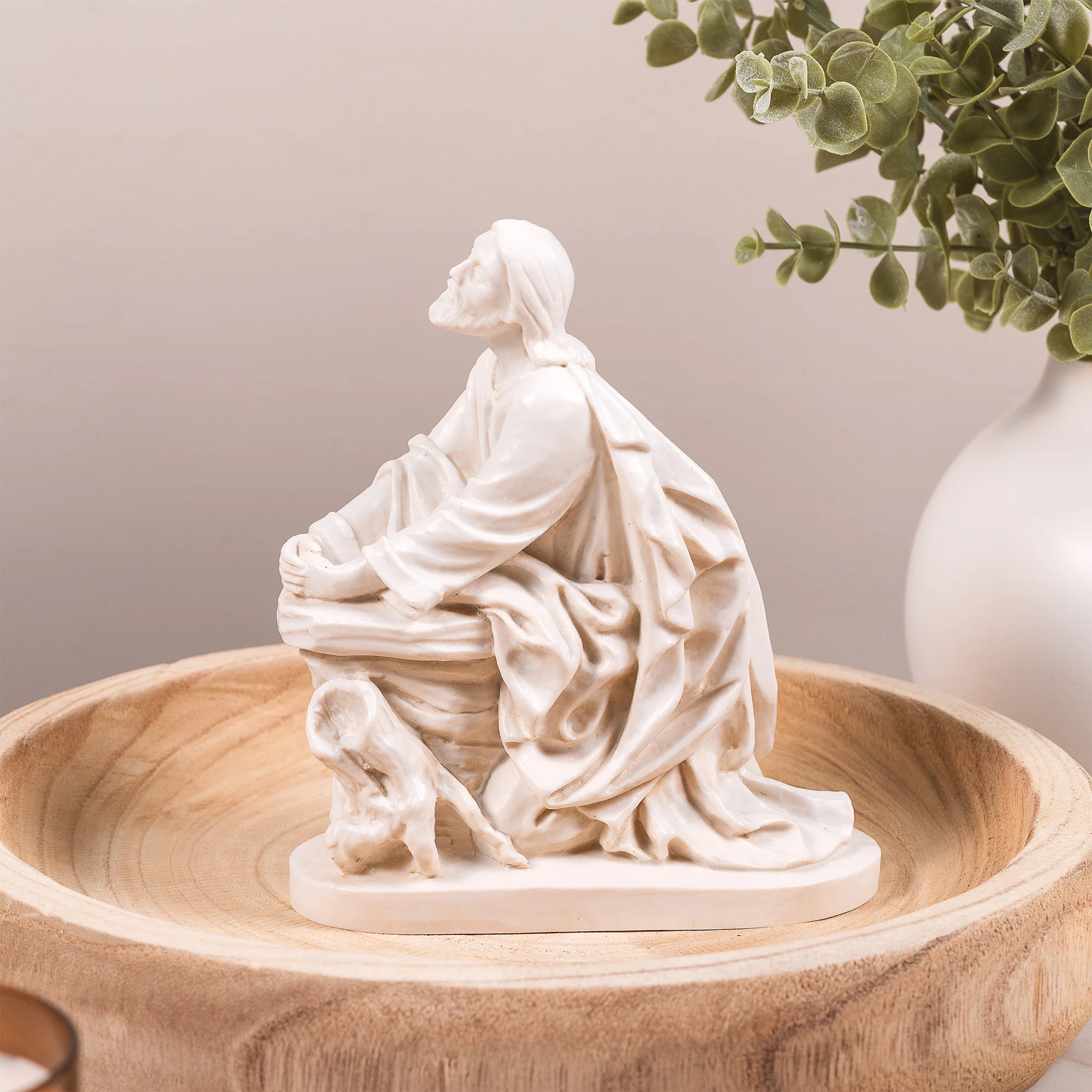 Christ in the Garden Statue - Ivory or Painted - Image 5