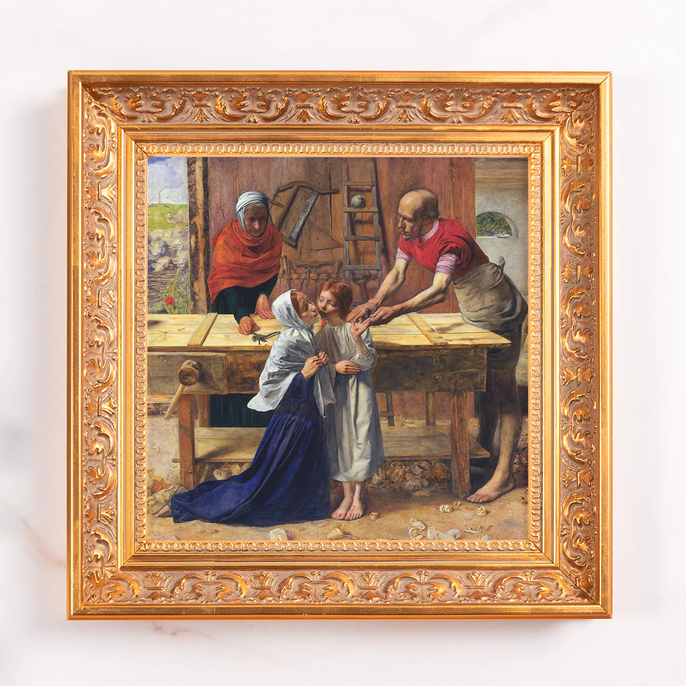 Christ in the House of His Parents Framed Canvas - Sacred Mini Collection - Image 11