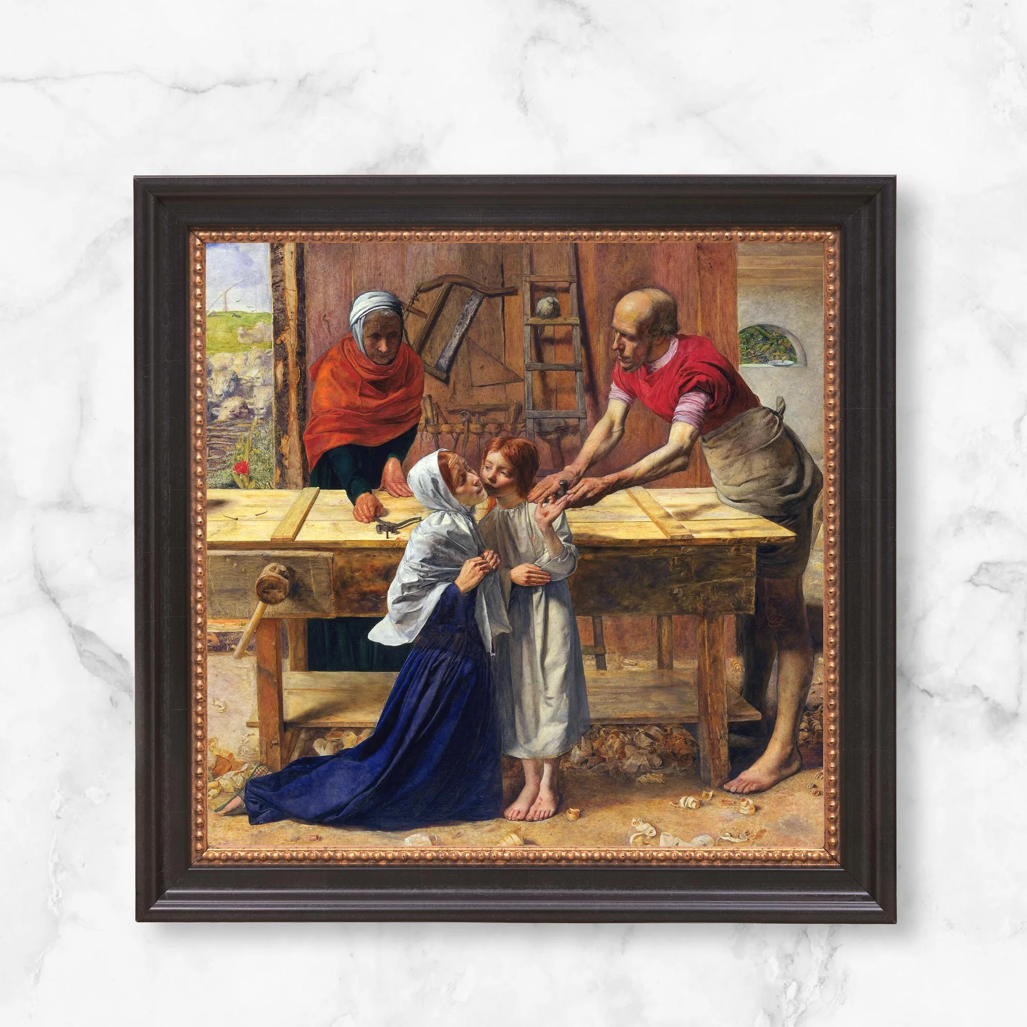 Christ in the House of His Parents Framed Canvas - Sacred Mini Collection - Image 8