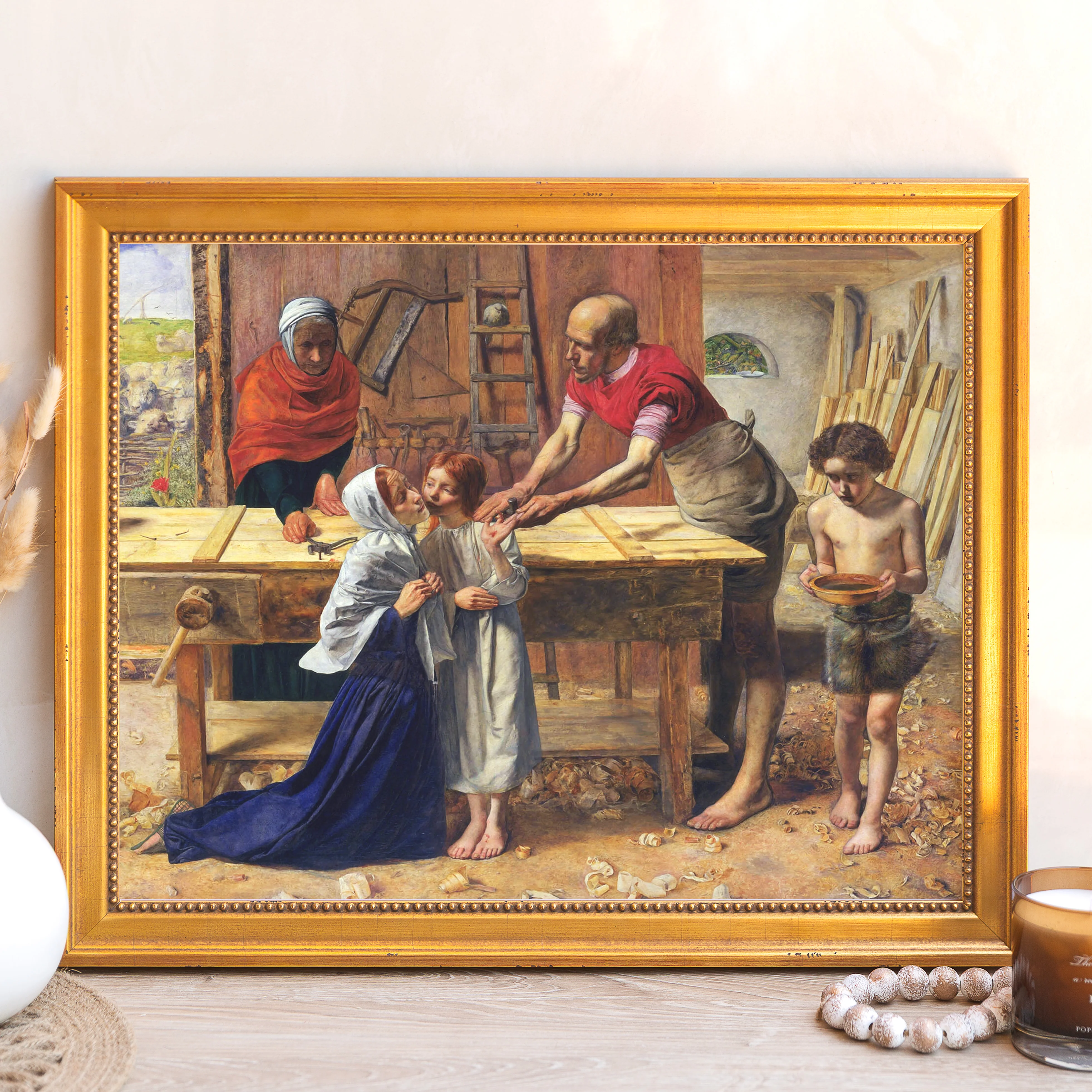 Christ in the House of His Parents Framed Canvas - Sacred Signature Collection - Image 7