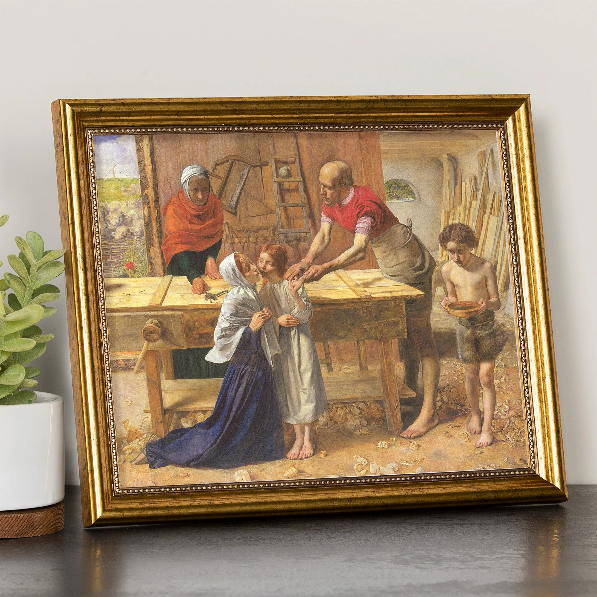 Christ in the House of His Parents Gold Framed Print - Multiple Sizes - Image 2