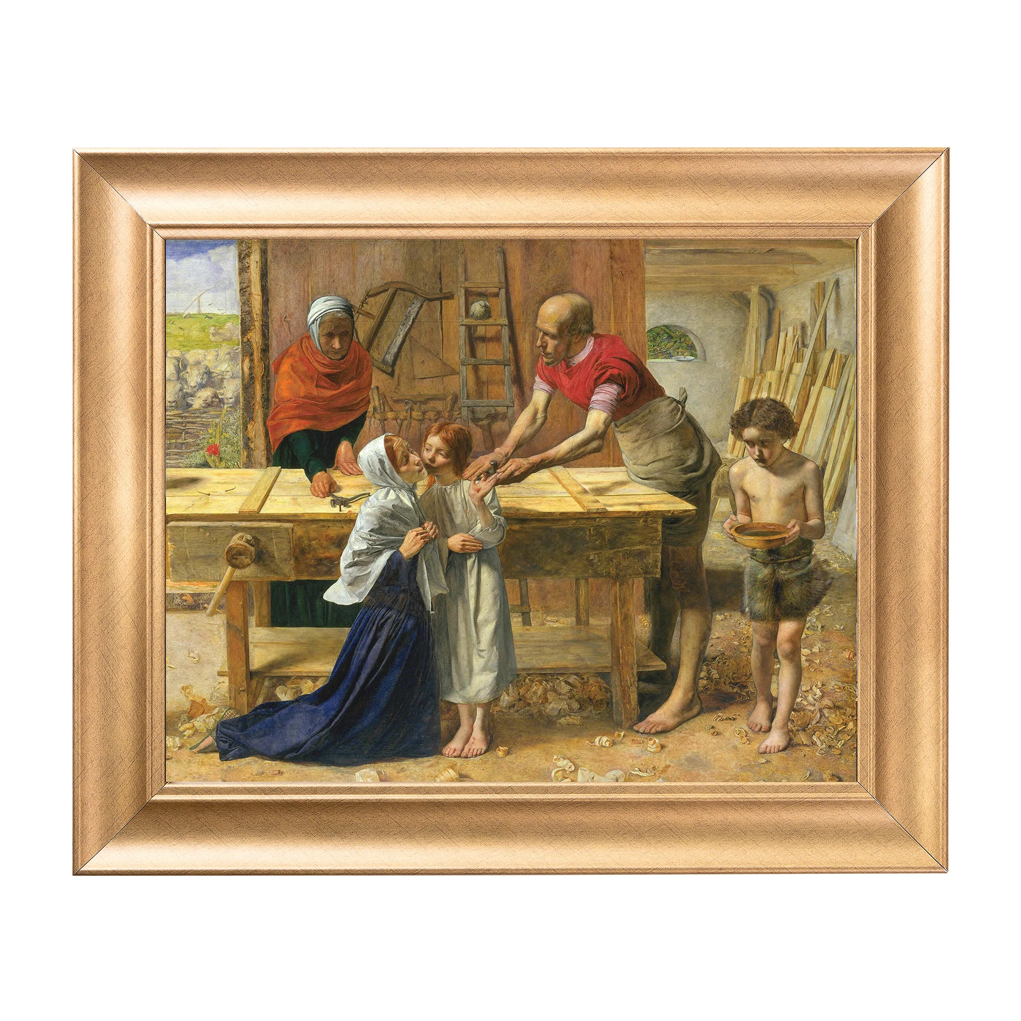 Christ in the House of His Parents Gold Framed Print - Multiple Sizes - Image 3
