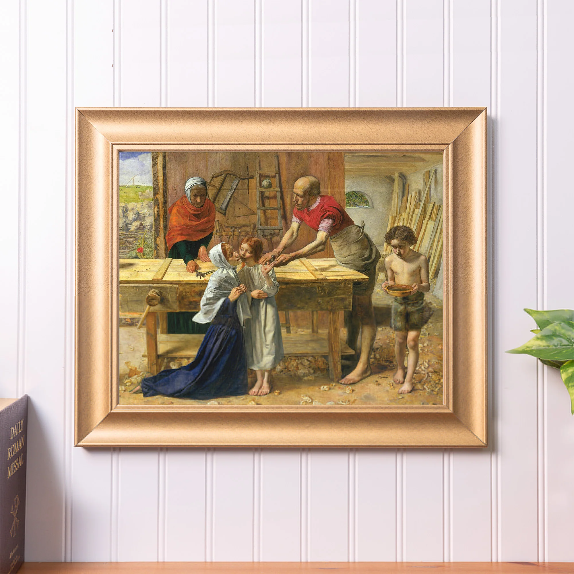 Christ in the House of His Parents Gold Framed Print - Multiple Sizes - Image 4