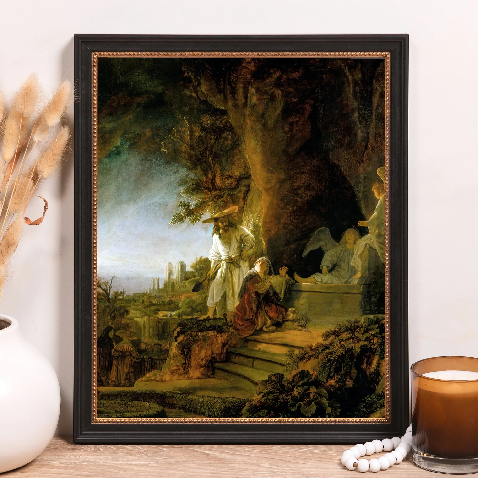Christ & Mary Magdalene at the Tomb Framed Canvas - Sacred Classics Collection