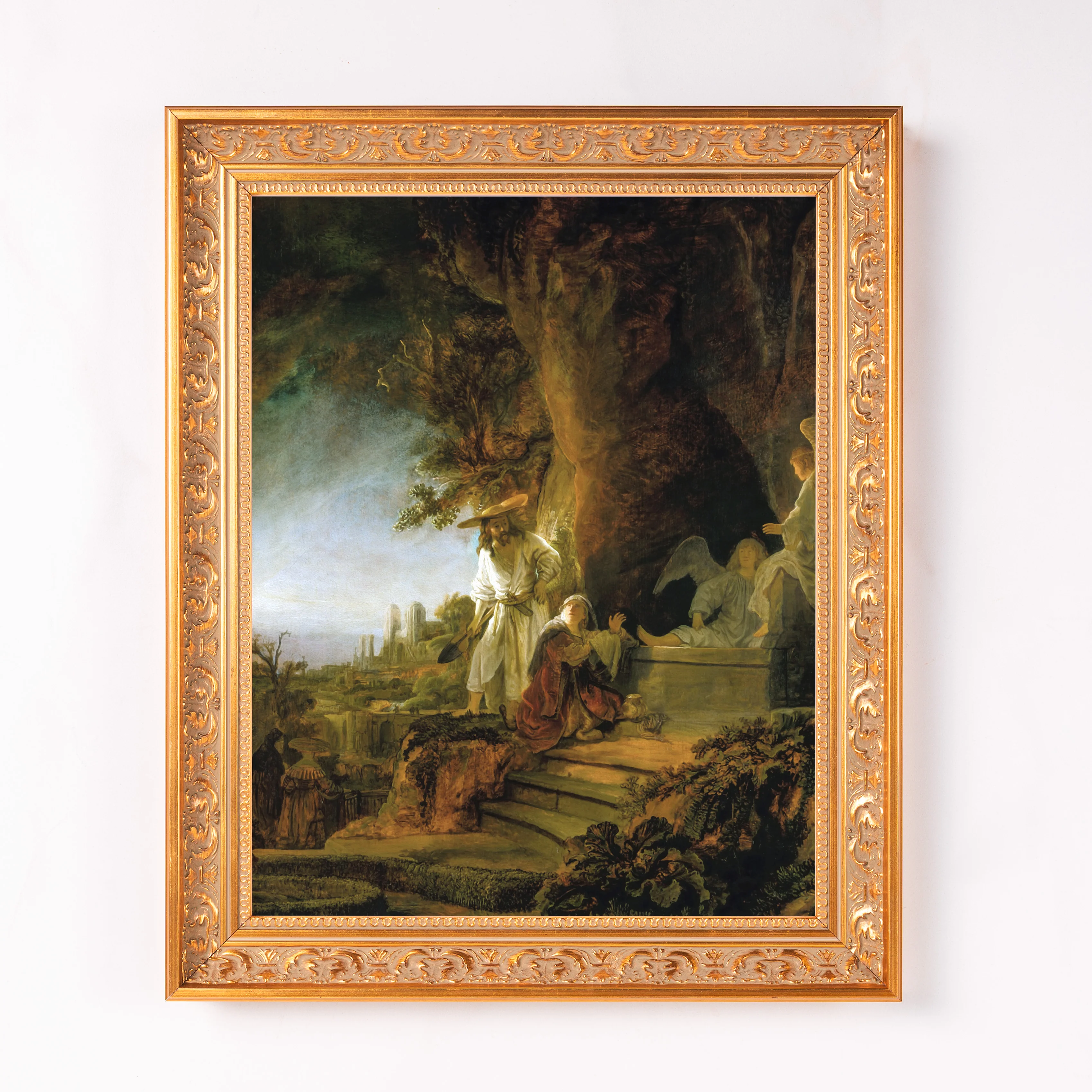 Christ & Mary Magdalene at the Tomb Framed Canvas - Sacred Classics Collection - Image 3