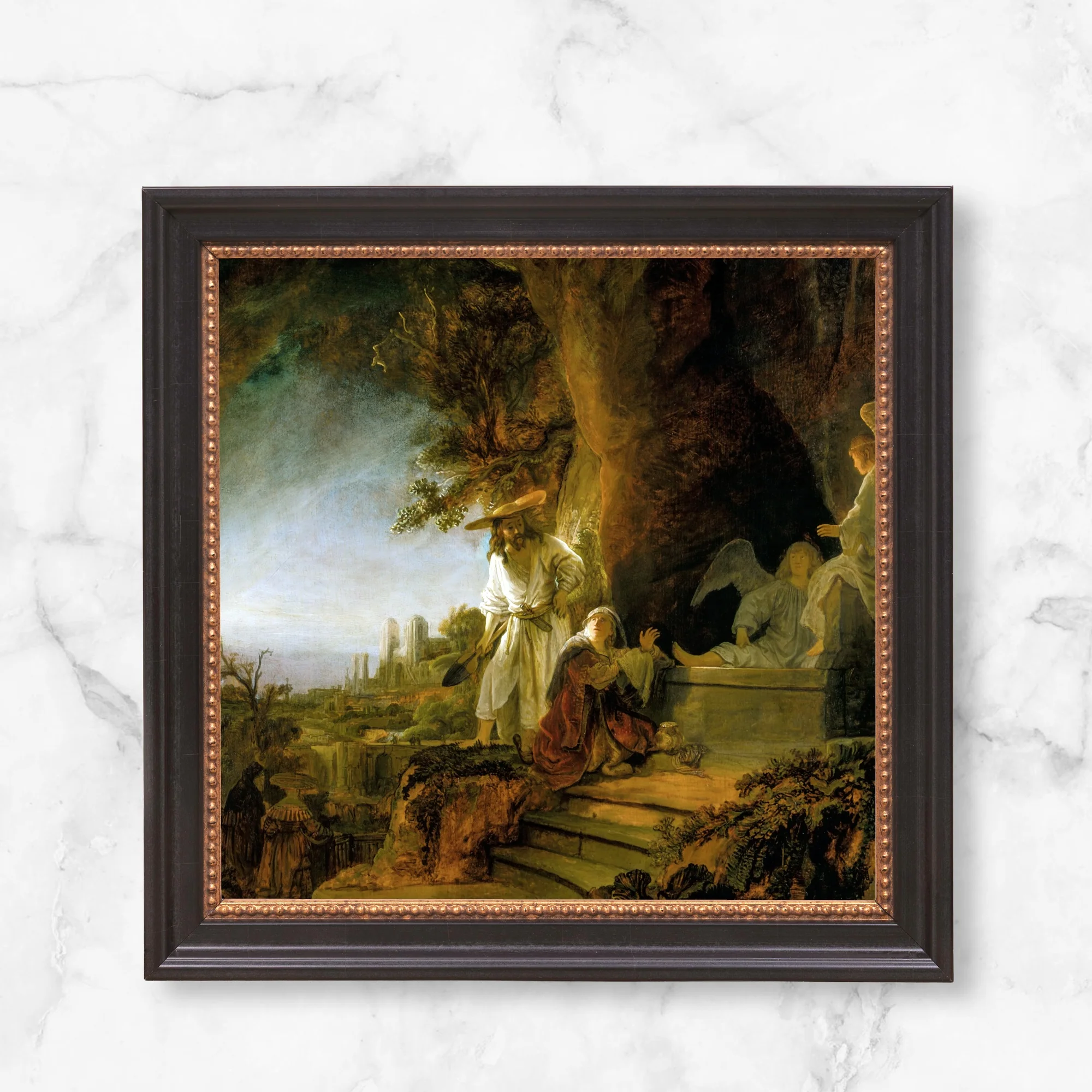 Christ & Mary Magdalene at the Tomb Framed Canvas - Sacred Mini Collection - Image 10