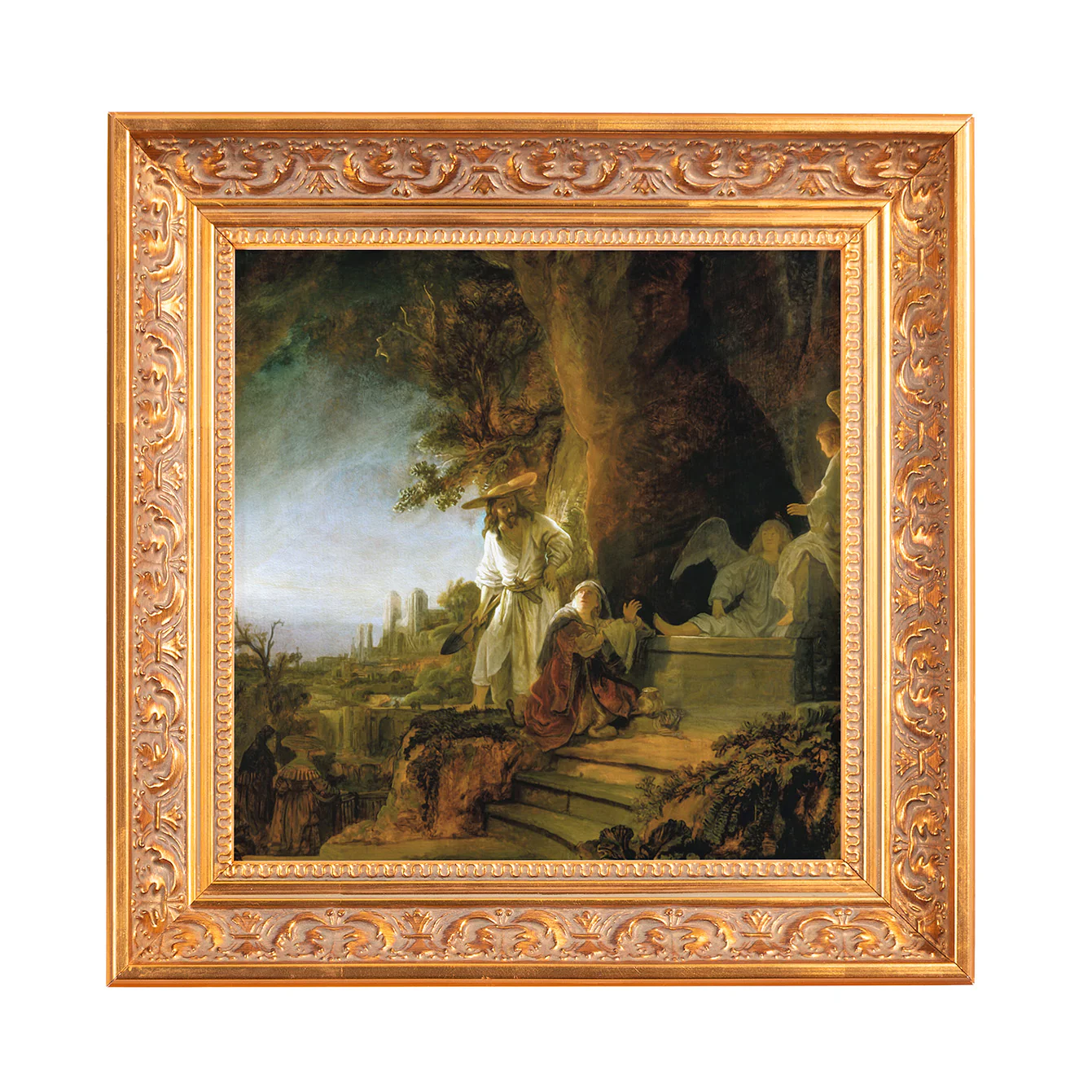 Christ & Mary Magdalene at the Tomb Framed Canvas - Sacred Mini Collection - Image 3