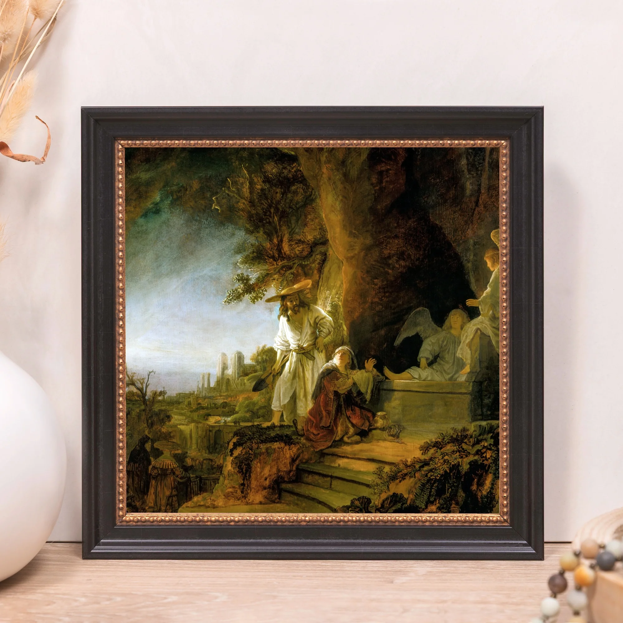 Christ & Mary Magdalene at the Tomb Framed Canvas - Sacred Mini Collection - Image 9
