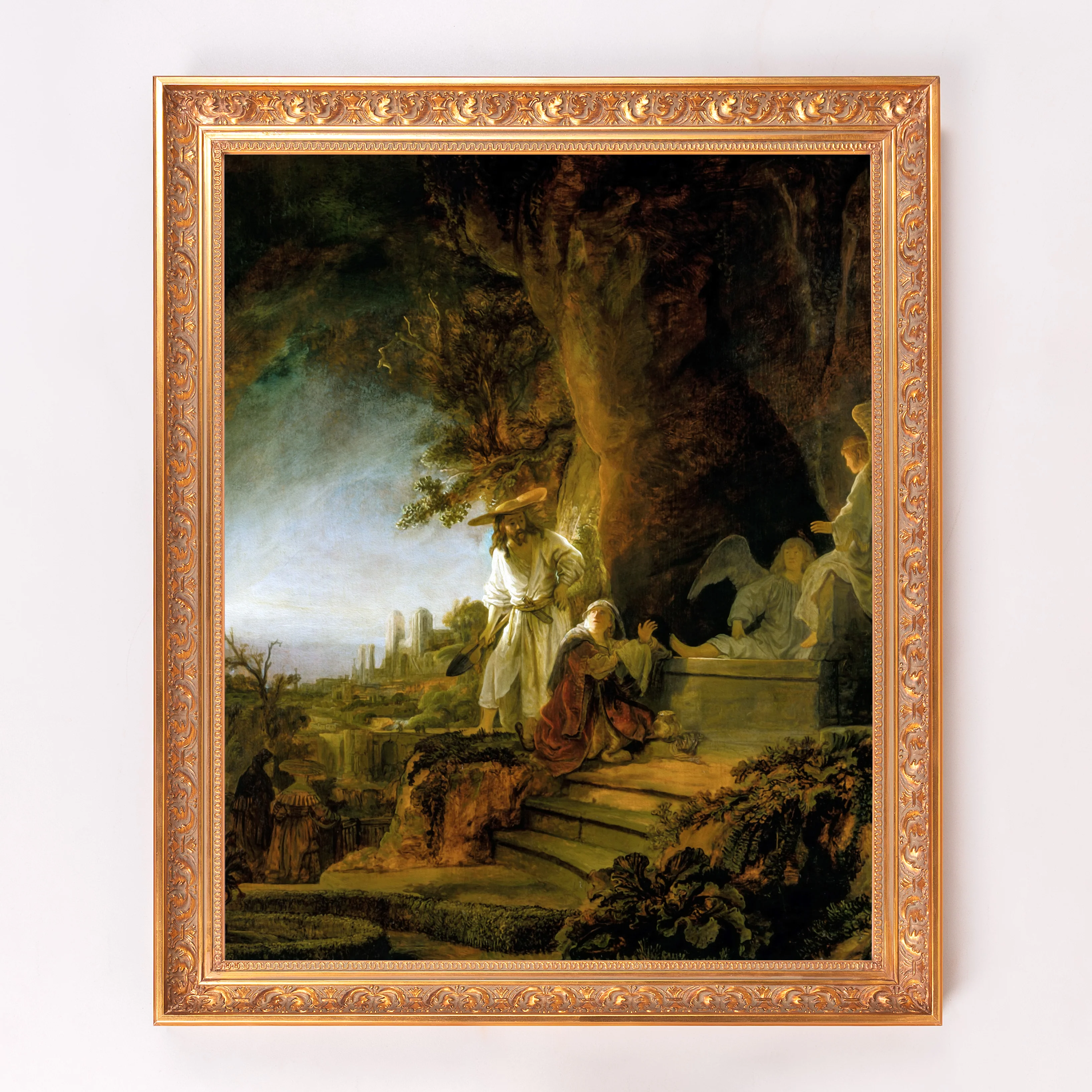 Christ & Mary Magdalene at the Tomb Framed Canvas - Sacred Signature Collection - Image 3
