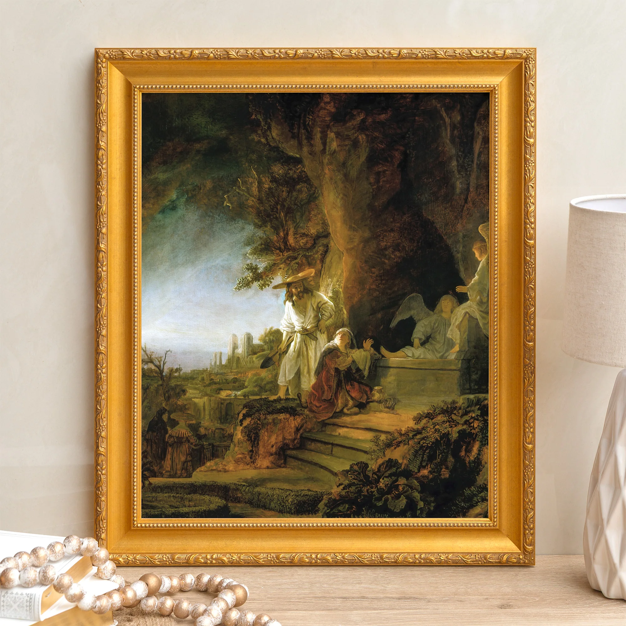 Christ & Mary Magdalene at the Tomb Framed Canvas - Sacred Signature Collection - Image 4