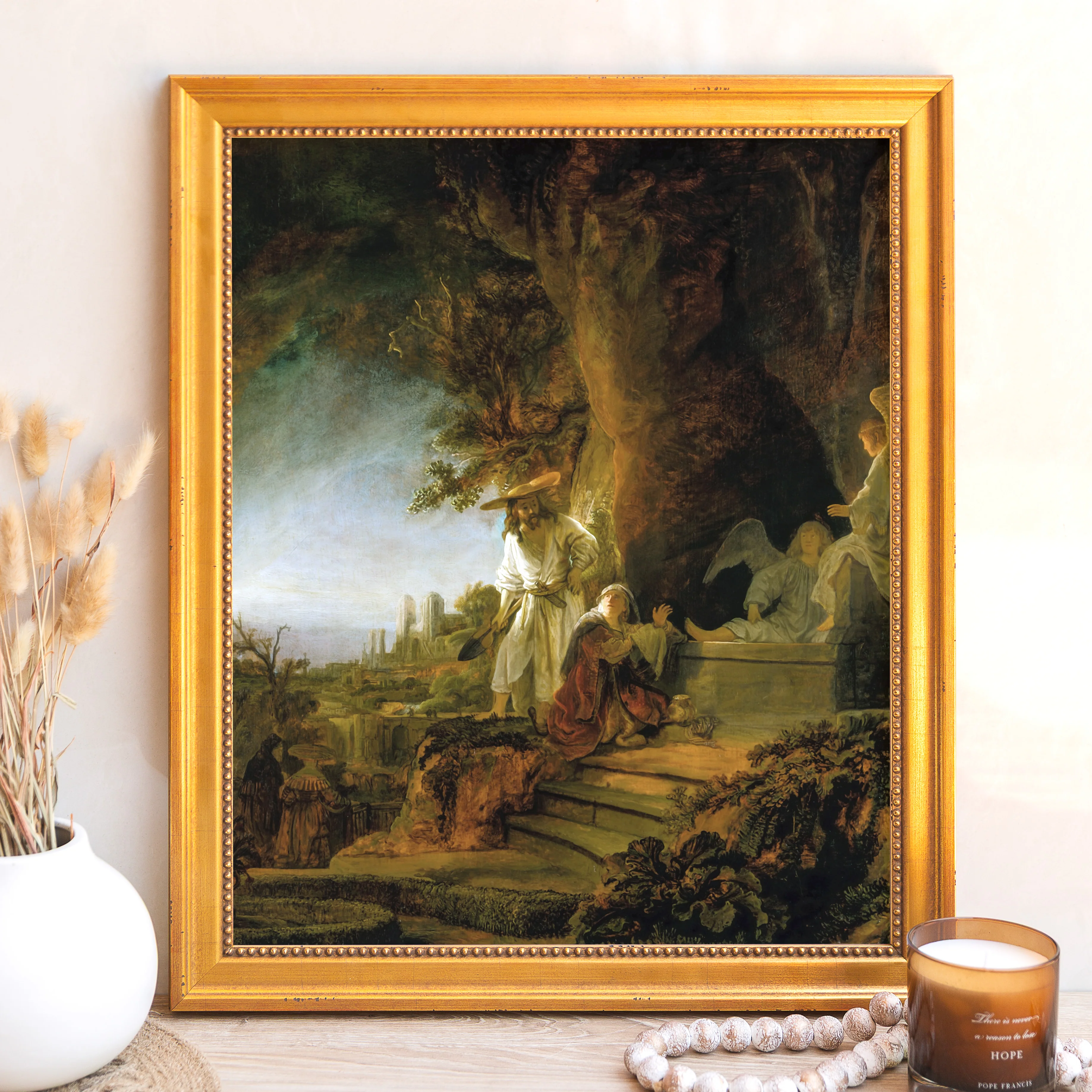 Christ & Mary Magdalene at the Tomb Framed Canvas - Sacred Signature Collection - Image 7